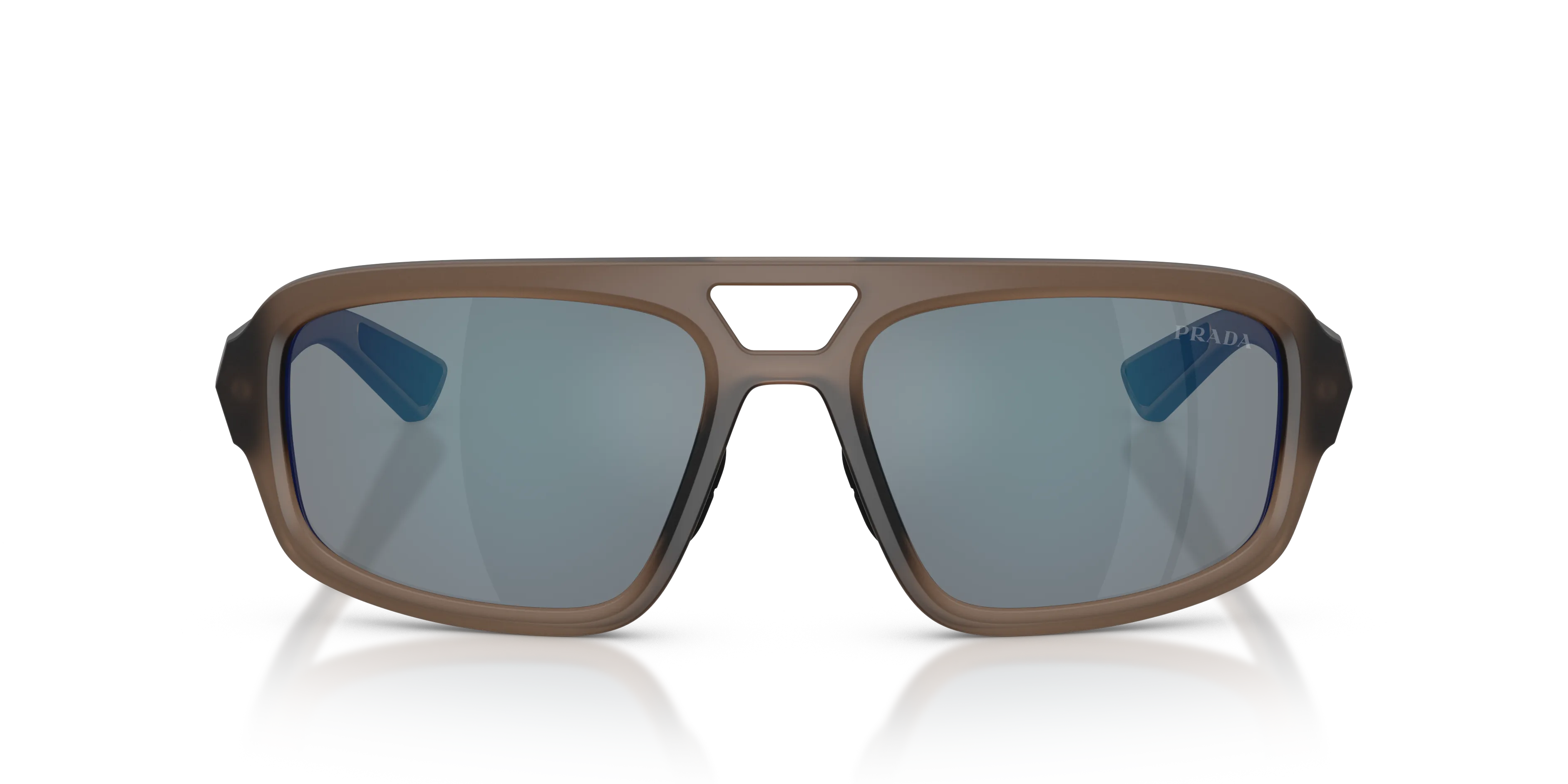 Prada Linea Rossa PS B11SU 29F21A Occhiali da sole Iniettato Marrone Rosso Geometrica Normale - immagine 3