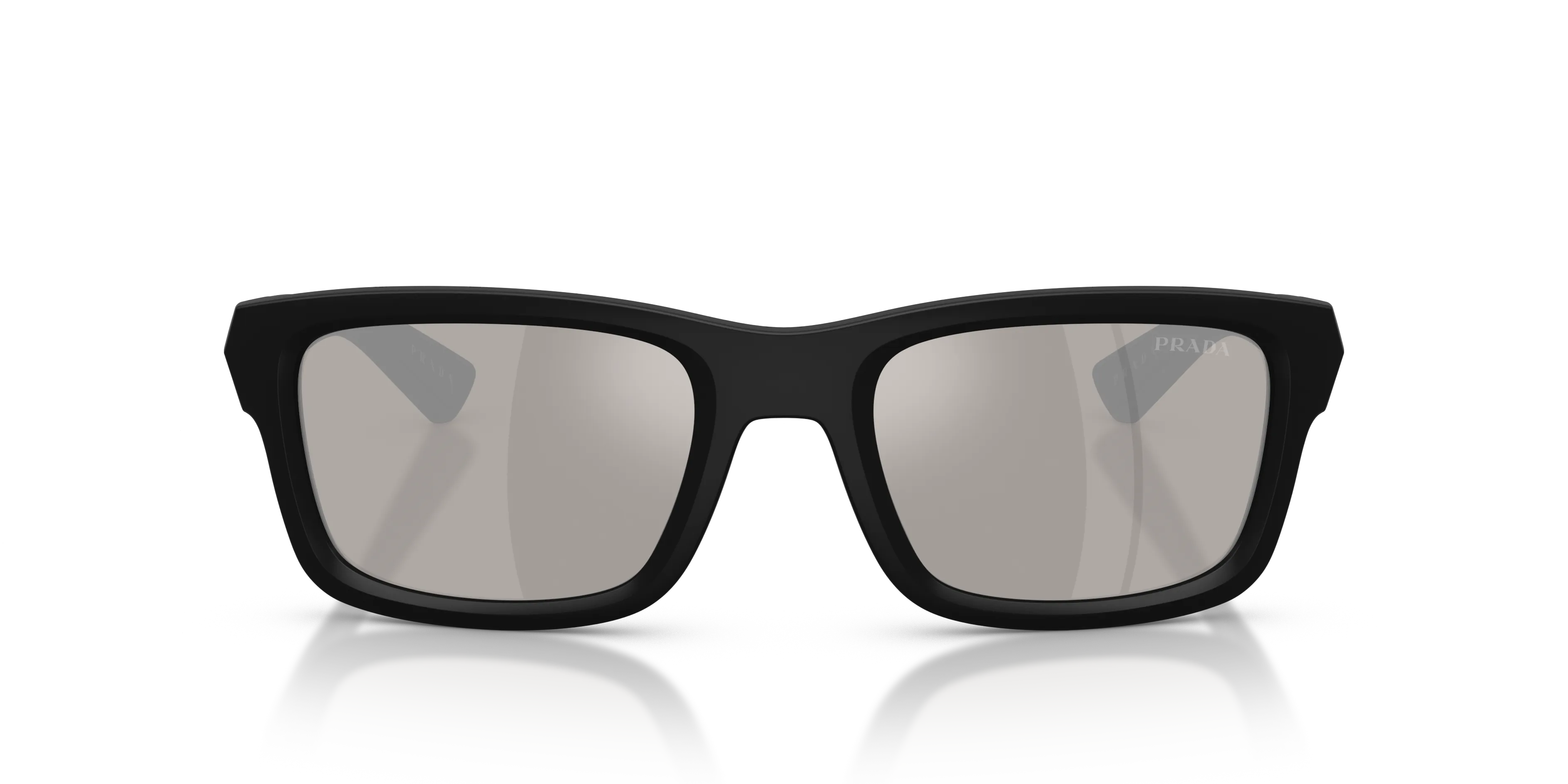 Prada Linea Rossa PS B10S 1BO80Z Occhiali da sole Iniettato Nero Grigio Geometrica Specchiate - immagine 3