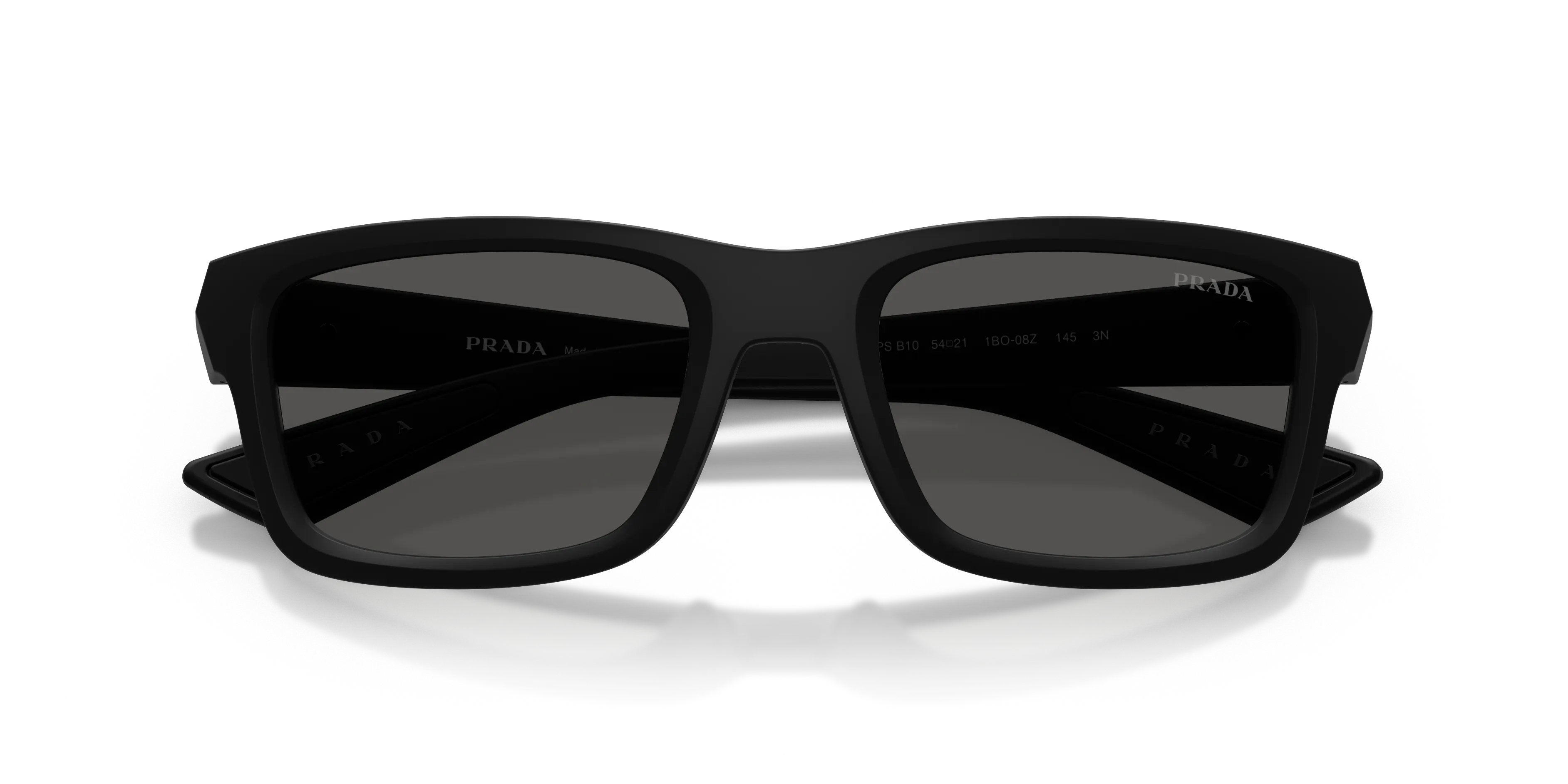 Prada Linea Rossa PS B10S 1BO08Z Occhiali da sole Iniettato Nero Grigio Geometrica Normale - immagine 2