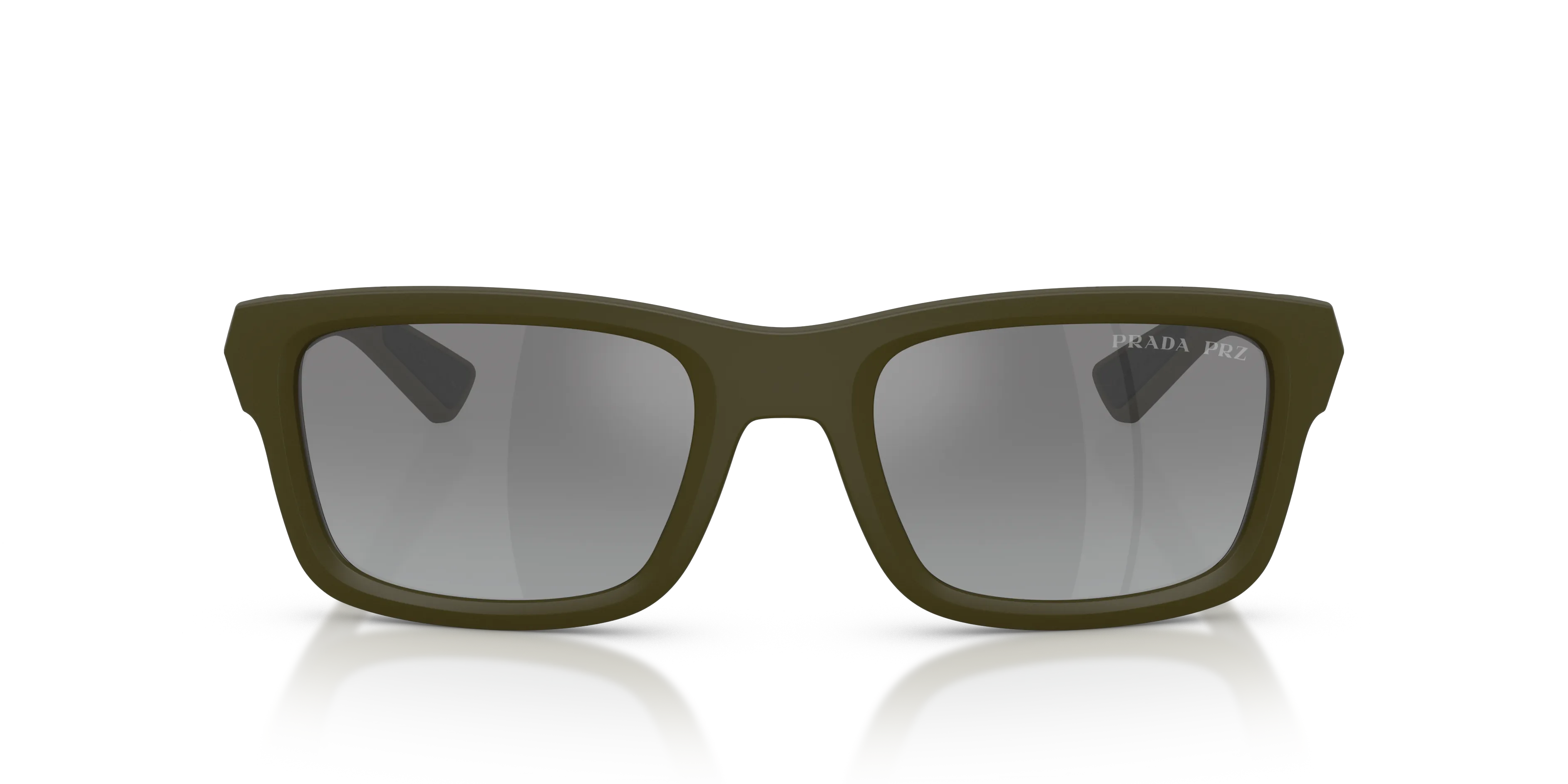 Prada Linea Rossa PS B10S 15X2F2 Occhiali da sole Iniettato Verde Grigio Geometrica Polarizzata Sfumato - immagine 3