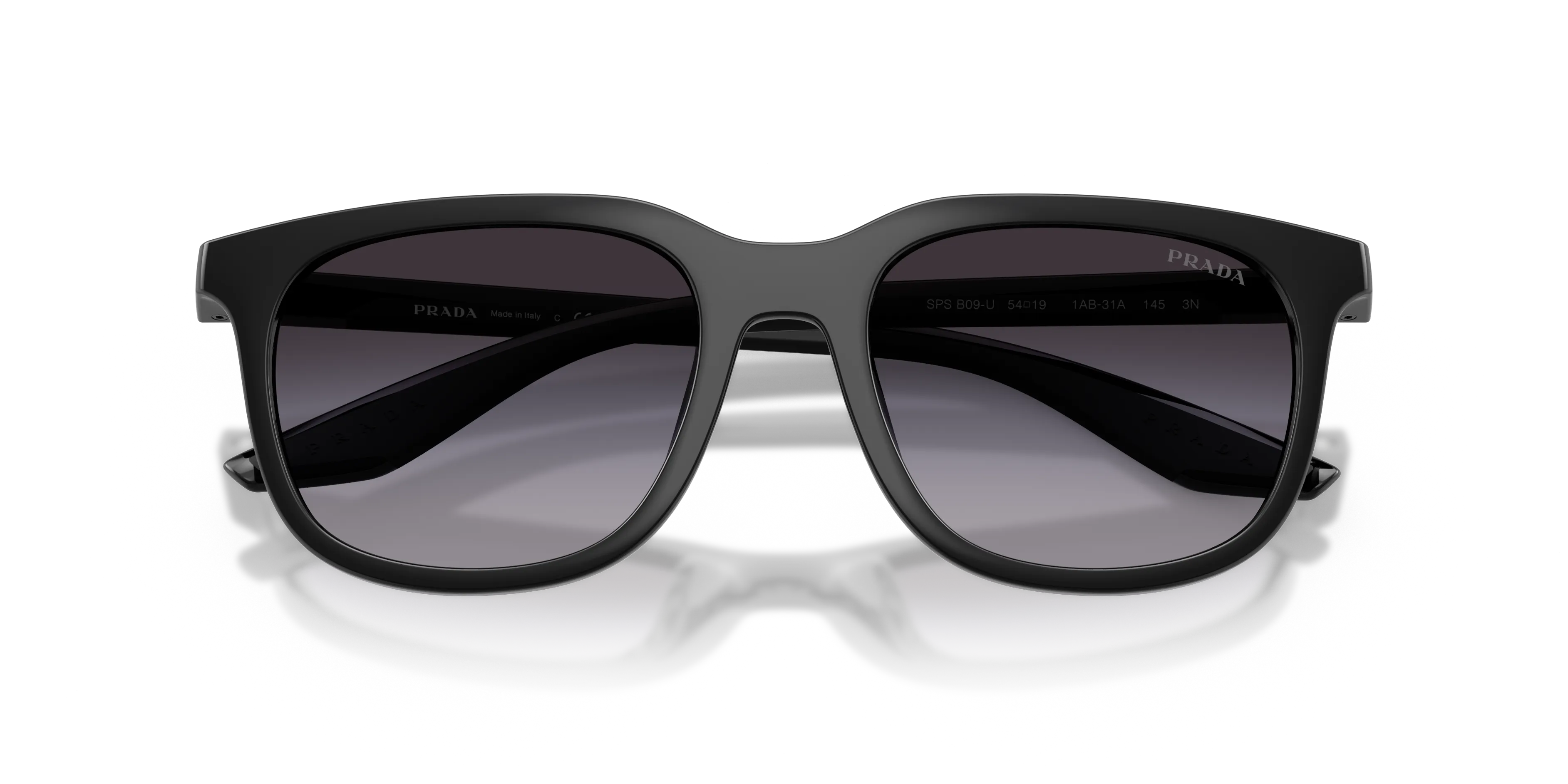 Prada Linea Rossa PS B09SU 1AB31A Occhiali da sole Iniettato Nero Grigio Pillow Normale Sfumato - immagine 2