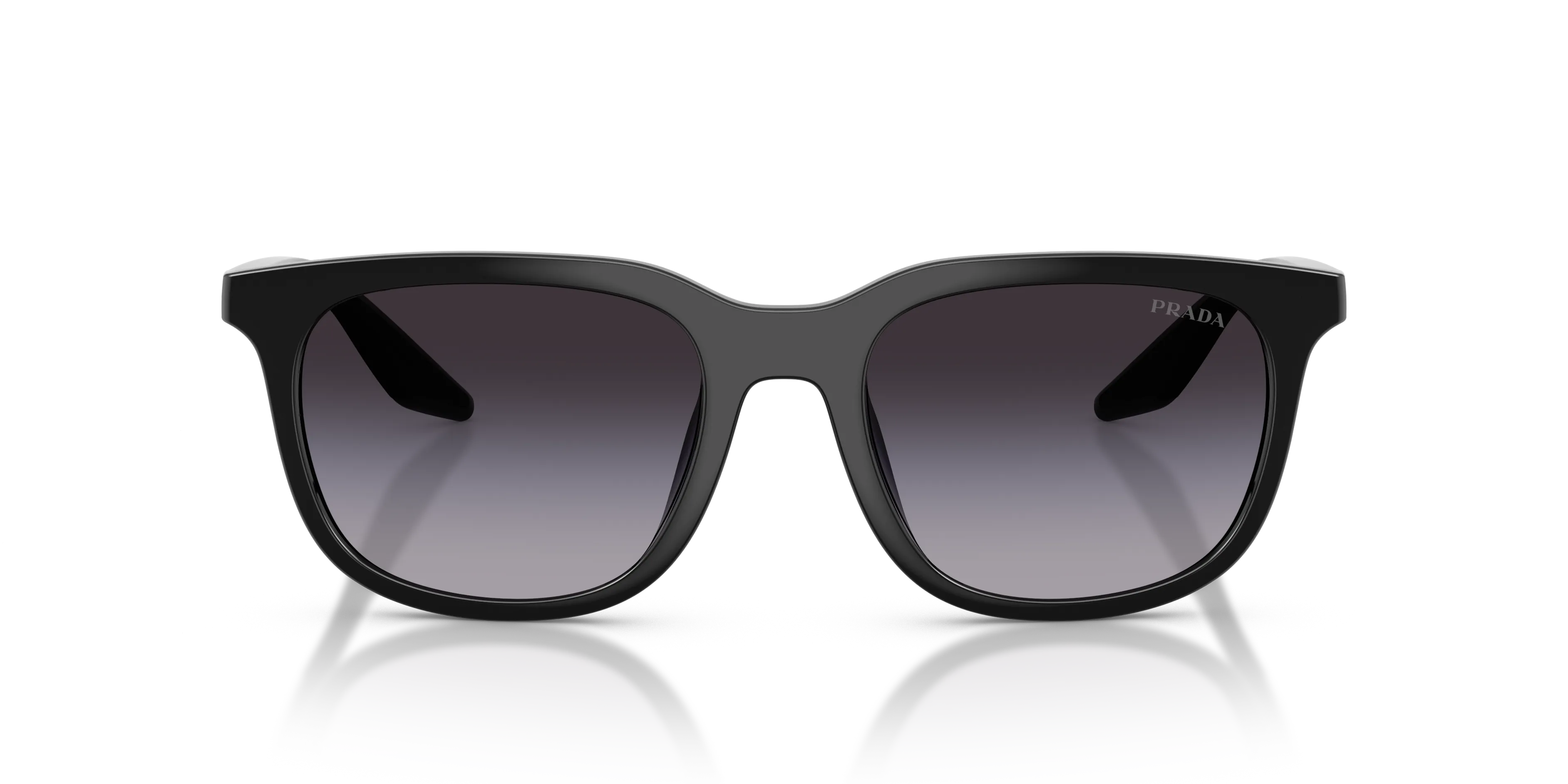 Prada Linea Rossa PS B09SU 1AB31A Occhiali da sole Iniettato Nero Grigio Pillow Normale Sfumato - immagine 3