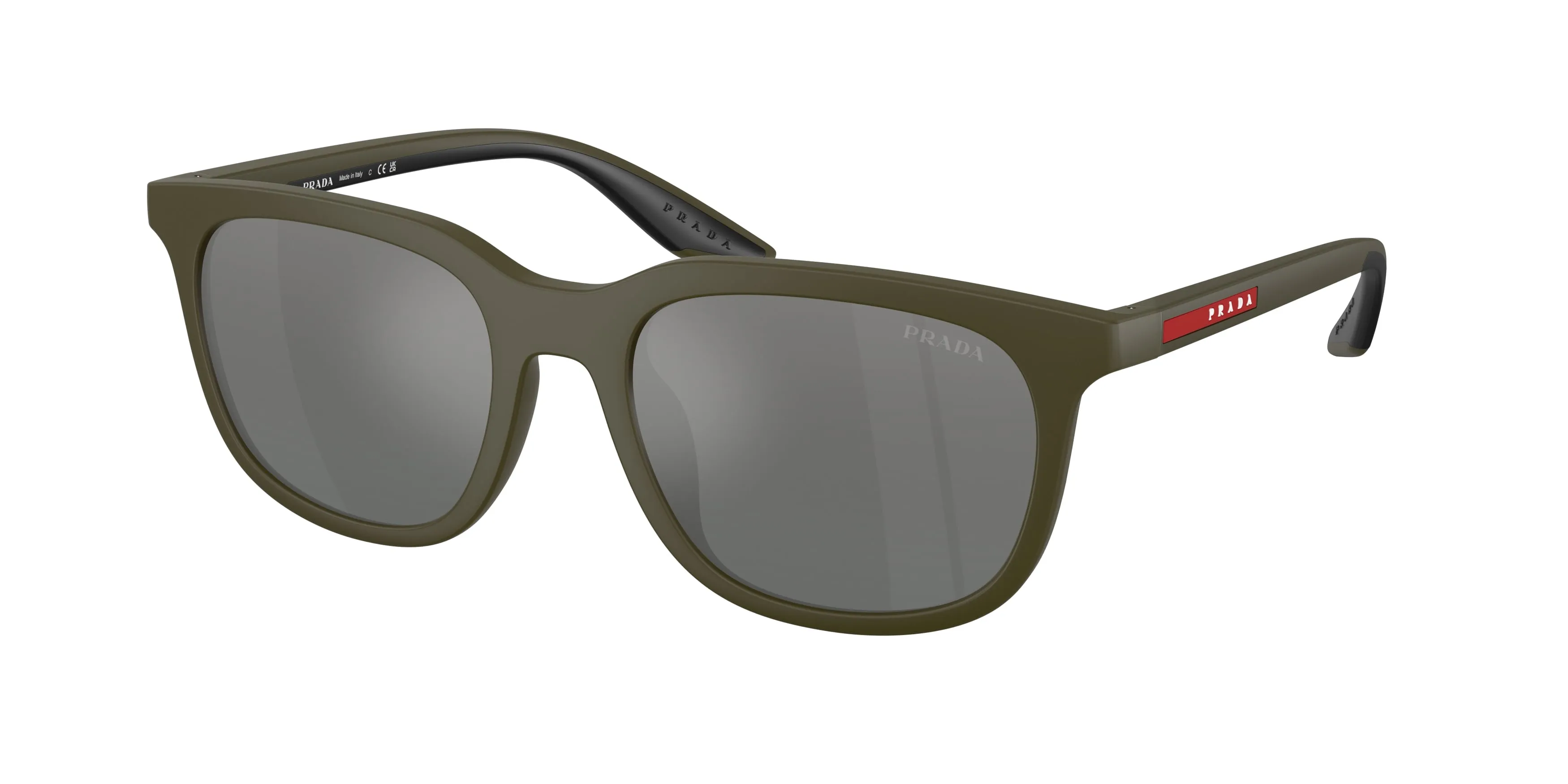 Prada Linea Rossa PS B09SU 15X41A Occhiali da sole Iniettato Verde Grigio Pillow Normale Sfumato - immagine 1