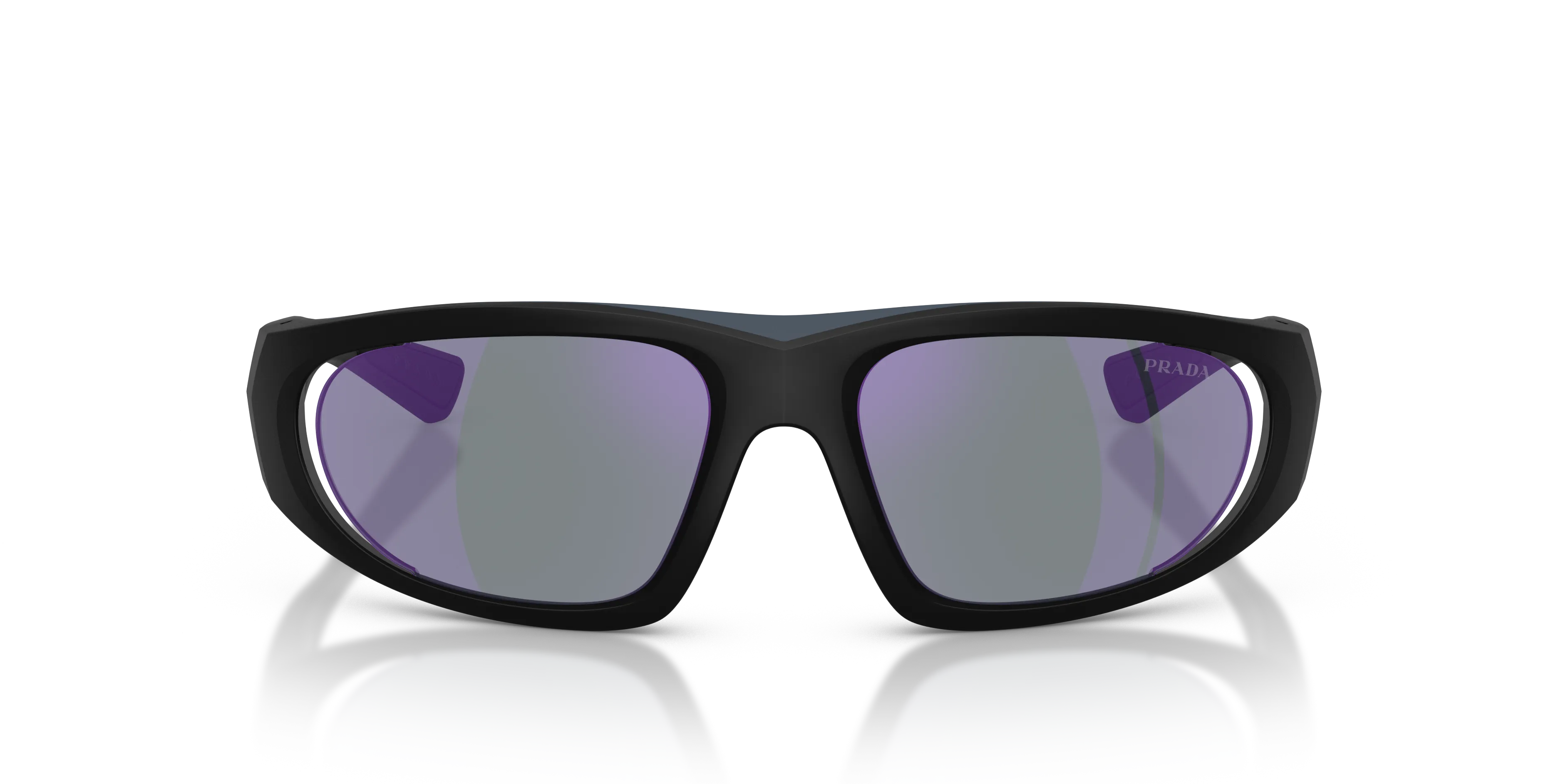 Prada Linea Rossa PS B03S 1BO10J Occhiali da sole Iniettato Nero Blu Geometrica Normale - immagine 3