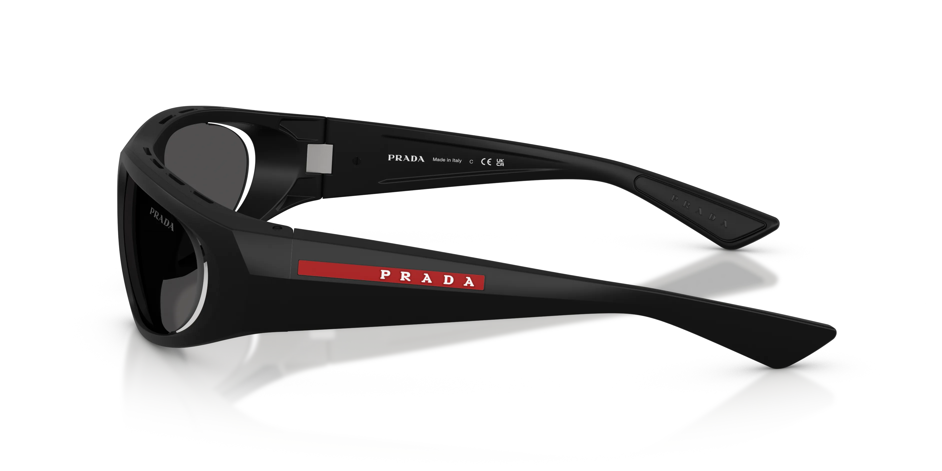 Prada Linea Rossa PS B03S 1BO06F Occhiali da sole Iniettato Nero Grigio Geometrica Normale - immagine 4