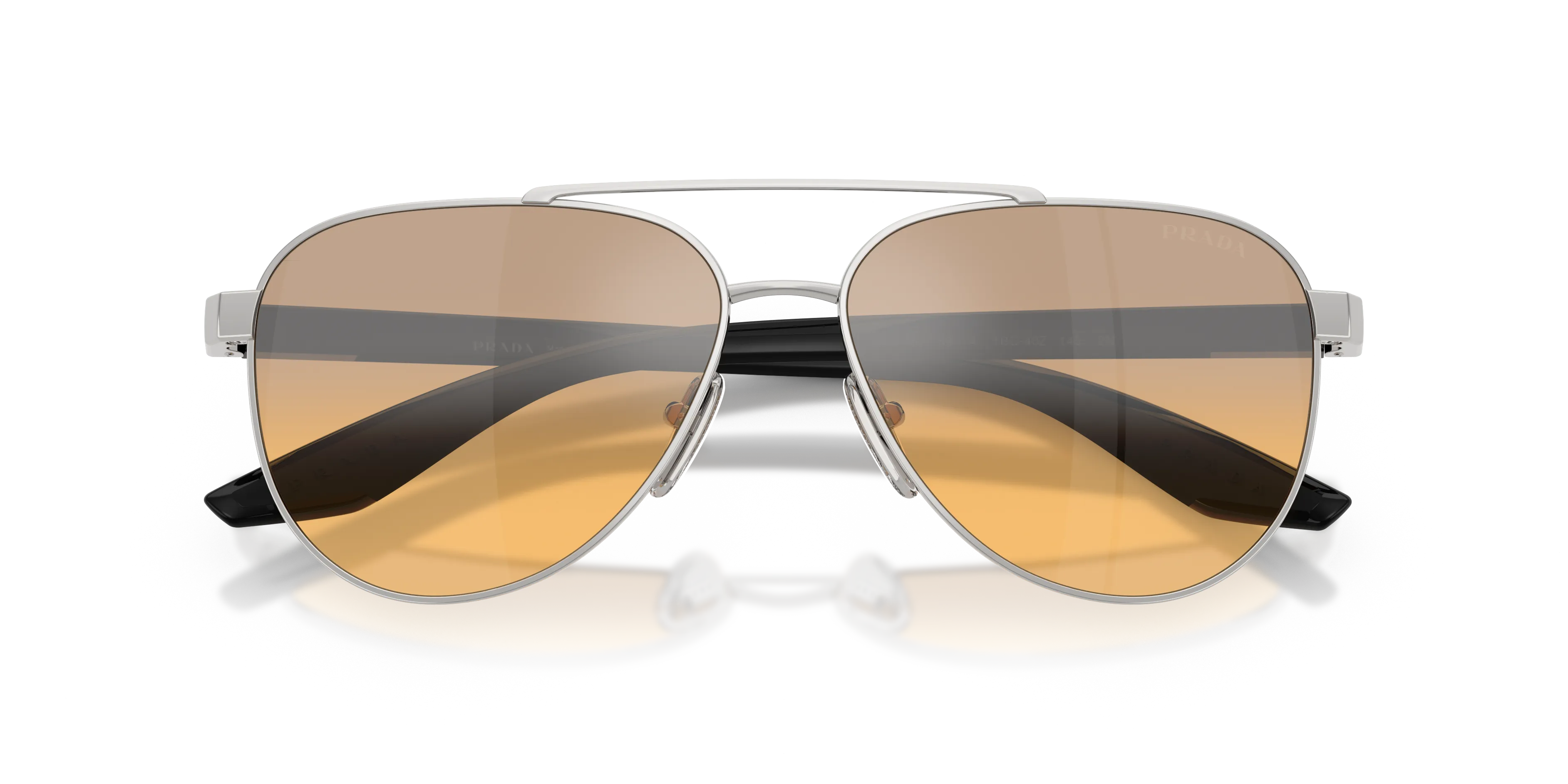 Prada Linea Rossa PS A52S 1BC40Z Occhiali da sole Metallo Argento Grigio Pilot Normale Sfumato - immagine 2
