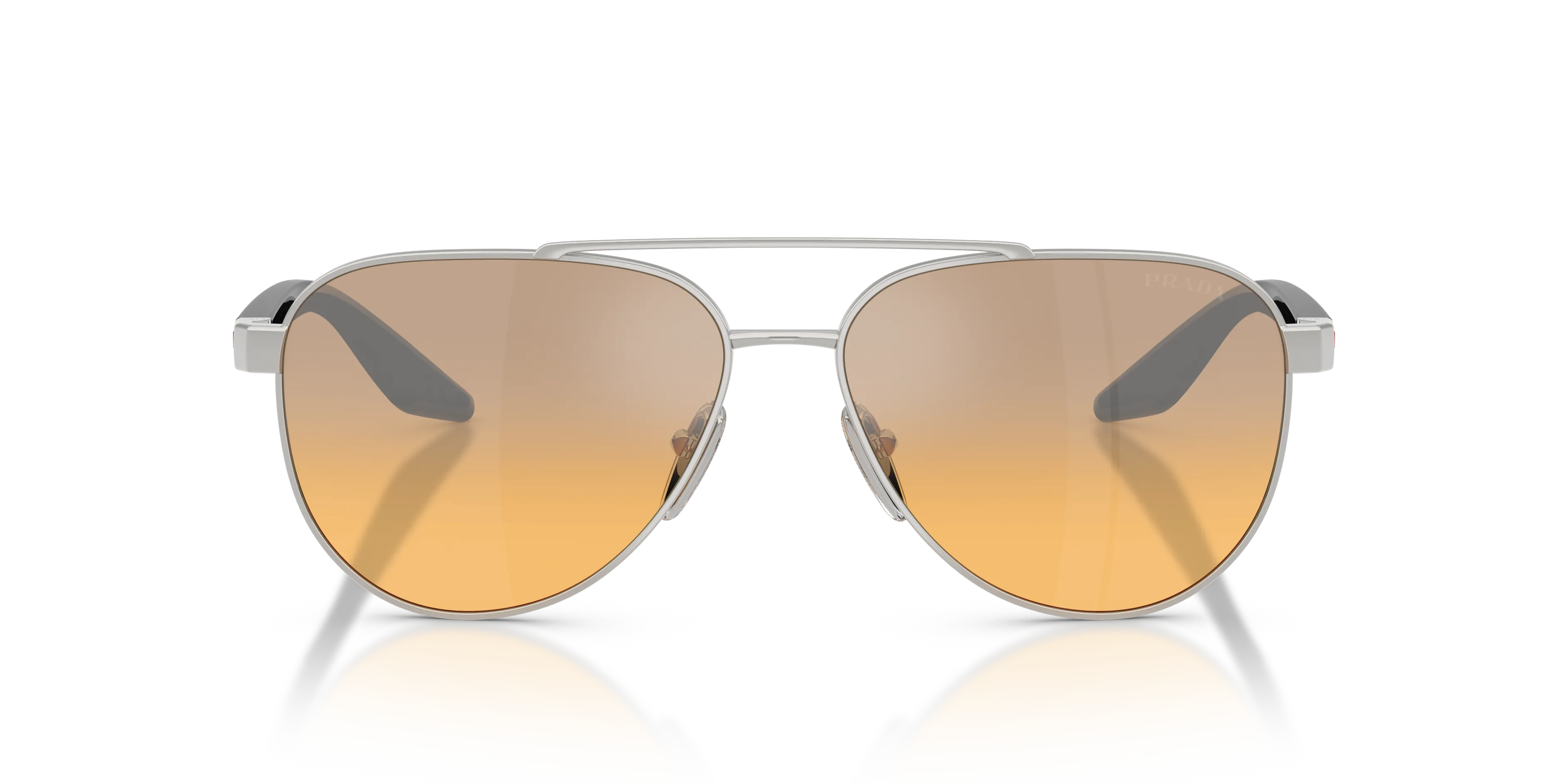 Prada Linea Rossa PS A52S 1BC40Z Occhiali da sole Metallo Argento Grigio Pilot Normale Sfumato - immagine 3