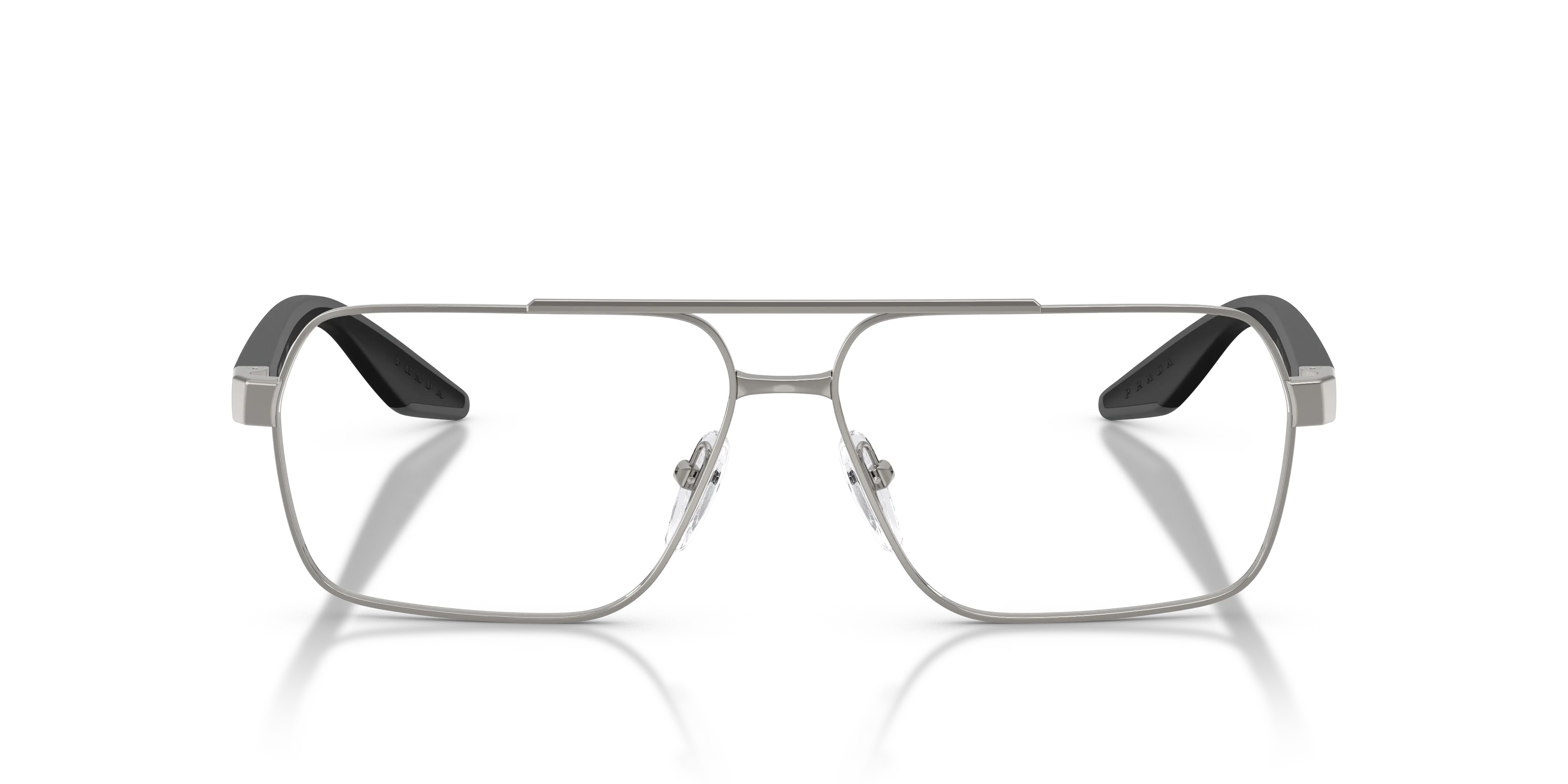 Prada Linea Rossa PS 51TV 5AV1O1 Montature da vista Metallo Grigio Trasparente Squadrata Normale - immagine 3