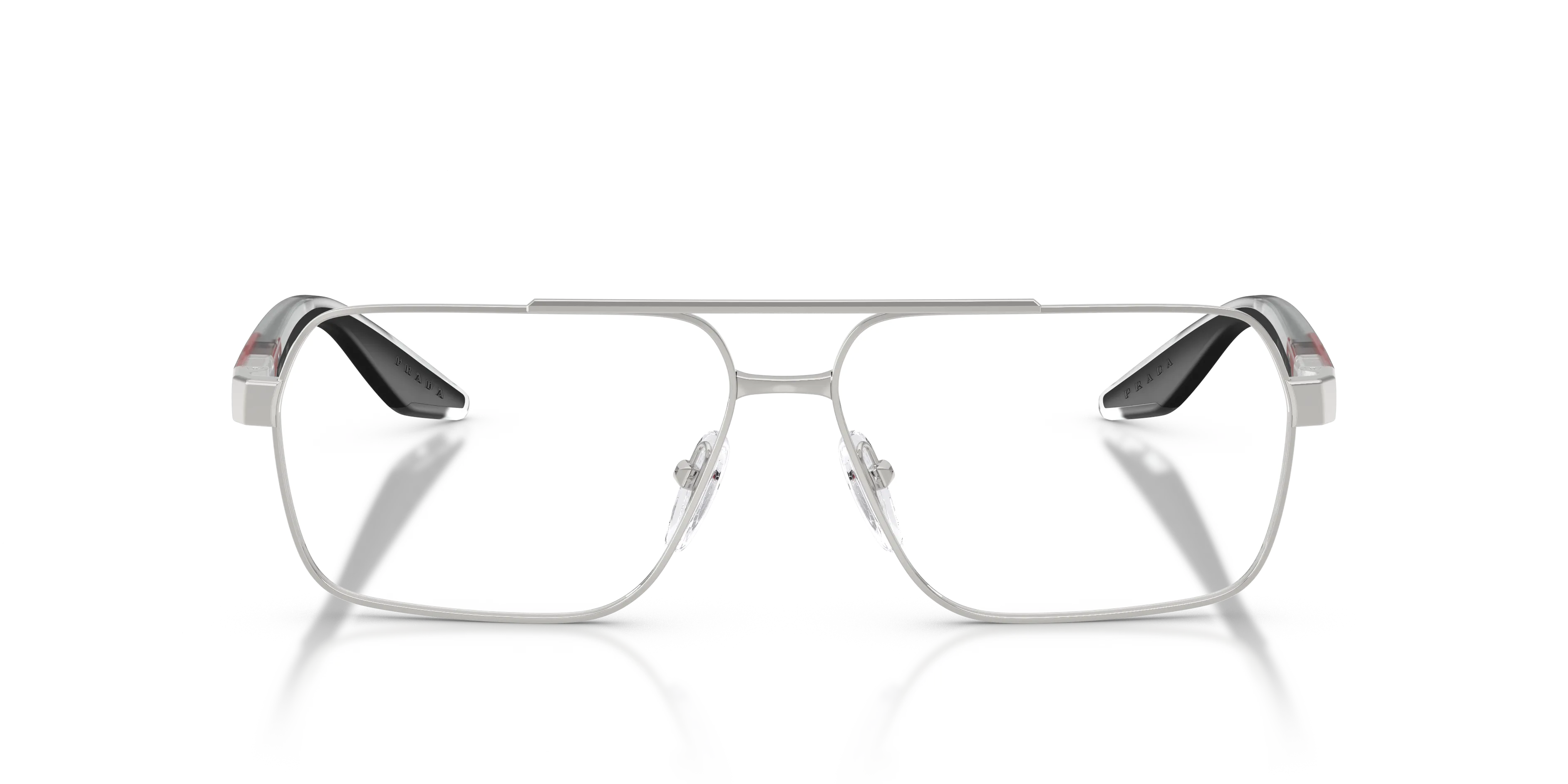 Prada Linea Rossa PS 51TV 1BC1O1 Montature da vista Metallo Argento Trasparente Squadrata Normale - immagine 3