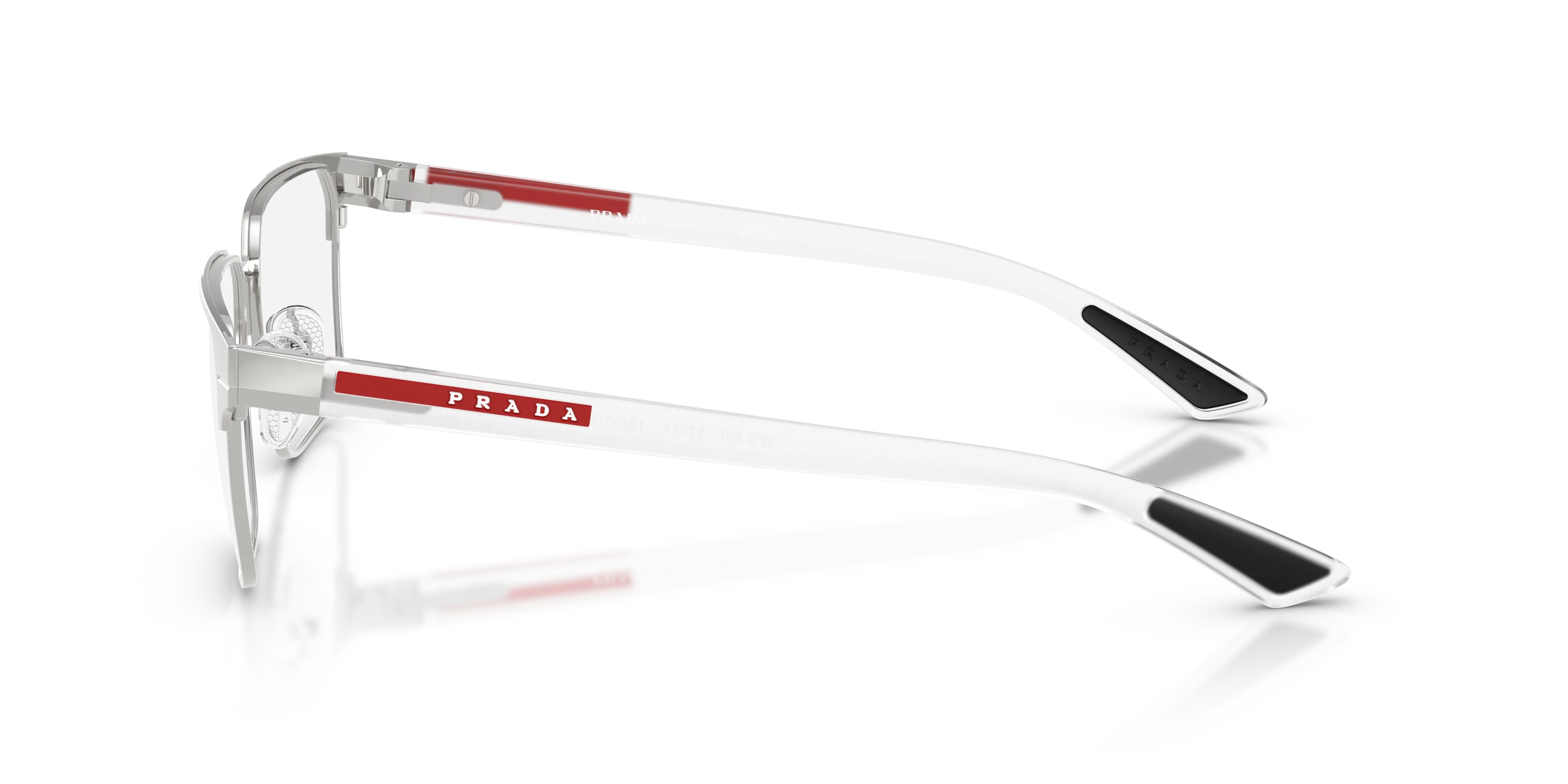 Prada Linea Rossa PS 50TV 1BC1O1 Montature da vista Metallo Argento Trasparente Squadrata Normale - immagine 4