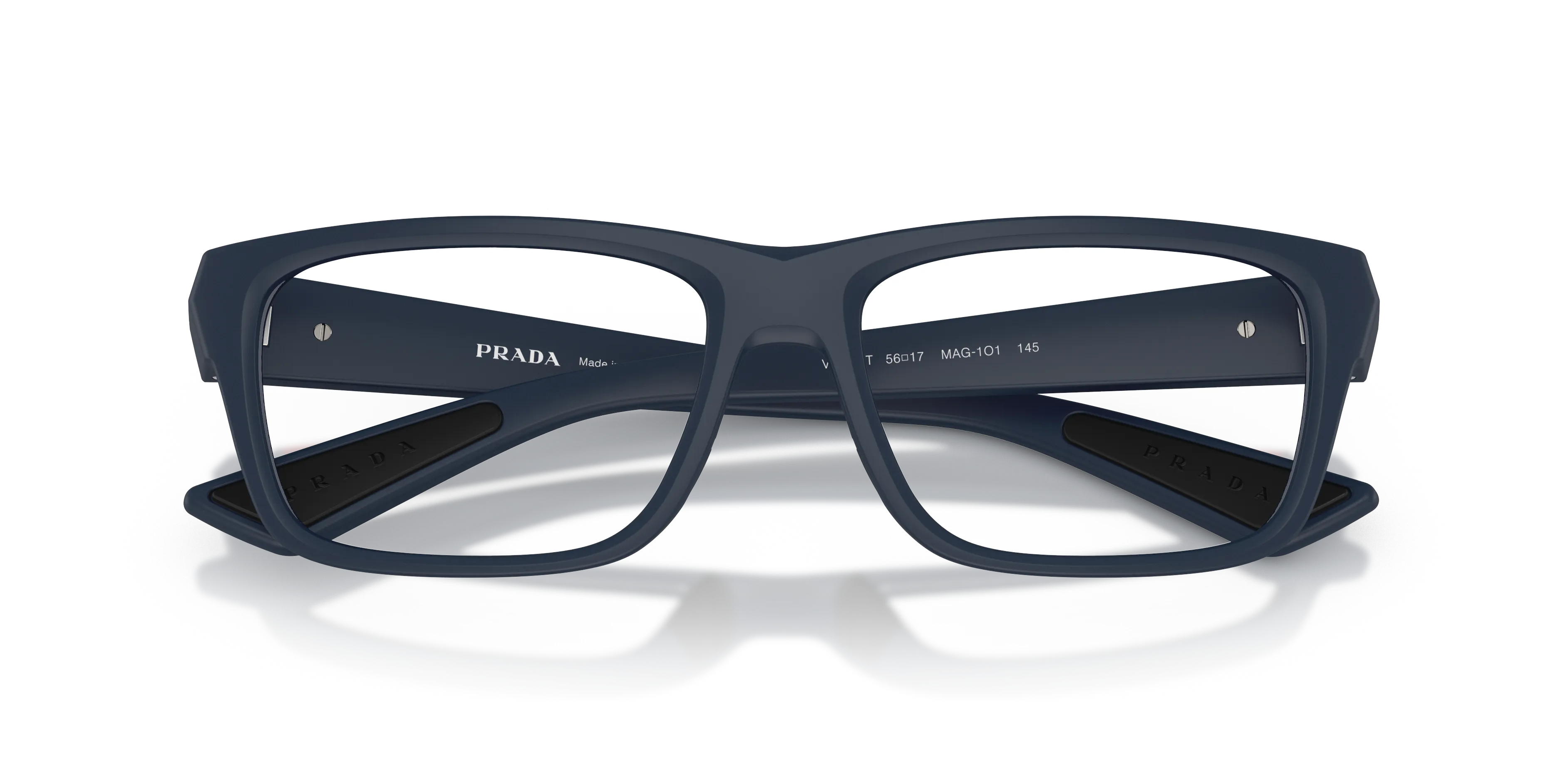 Prada Linea Rossa PS 02TV MAG1O1 Montature da vista Iniettato Blu Trasparente Pillow Normale - immagine 2