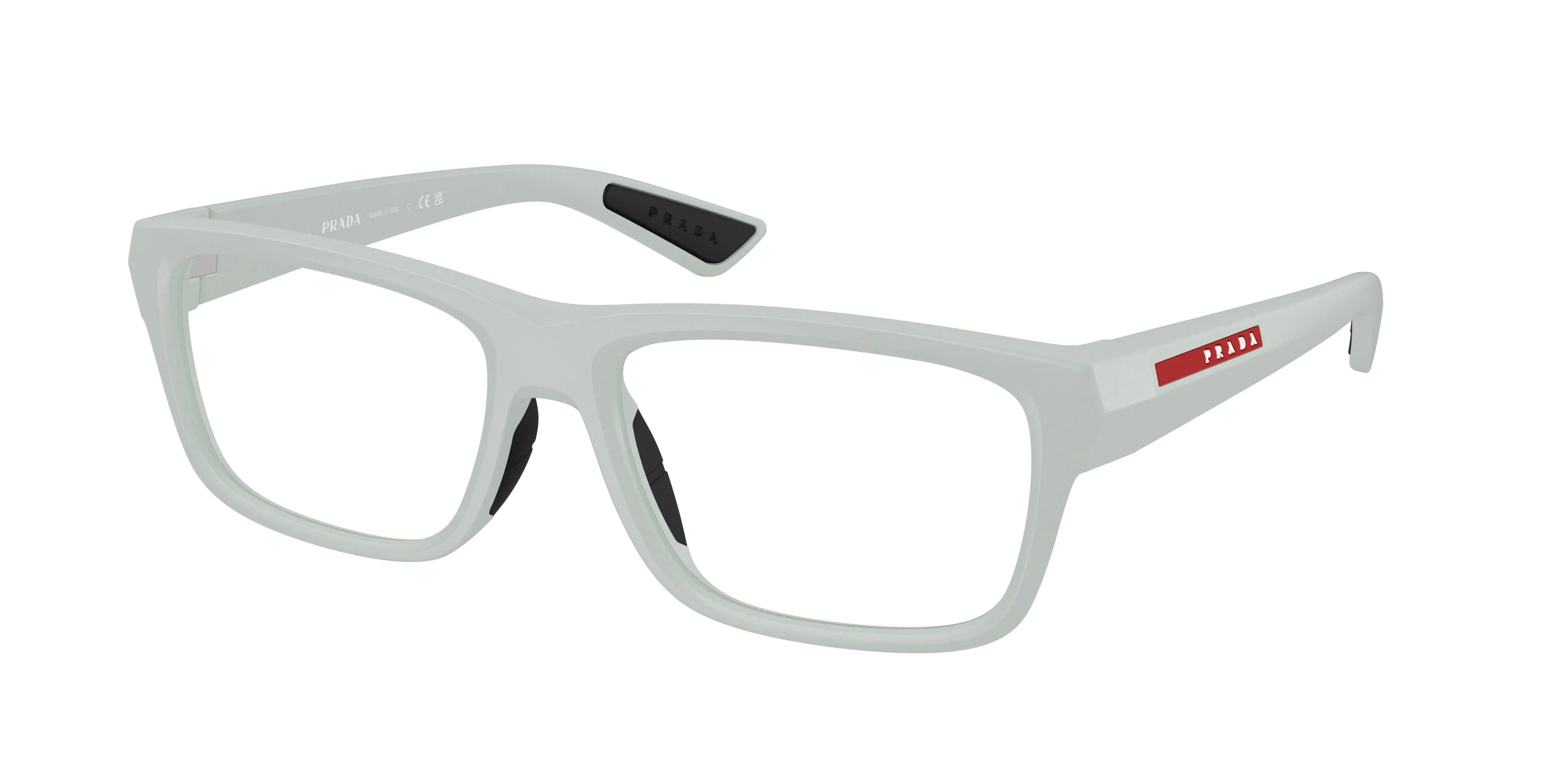 Prada Linea Rossa PS 02TV 25H1O1 Montature da vista Iniettato Grigio Trasparente Pillow Normale - immagine 1
