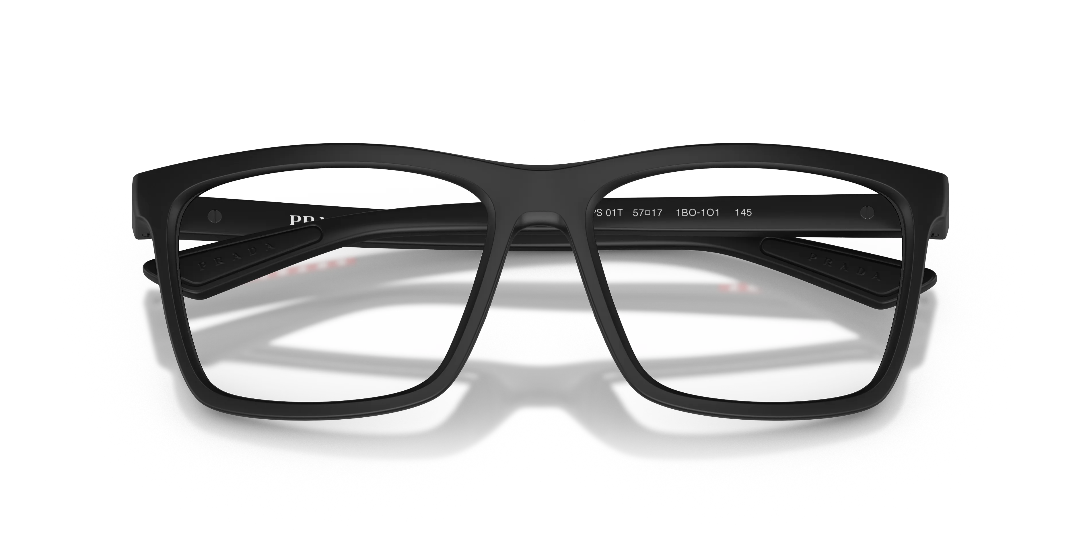 Prada Linea Rossa PS 01TV 1BO1O1 Montature da vista Iniettato Nero Trasparente Pillow Normale - immagine 2