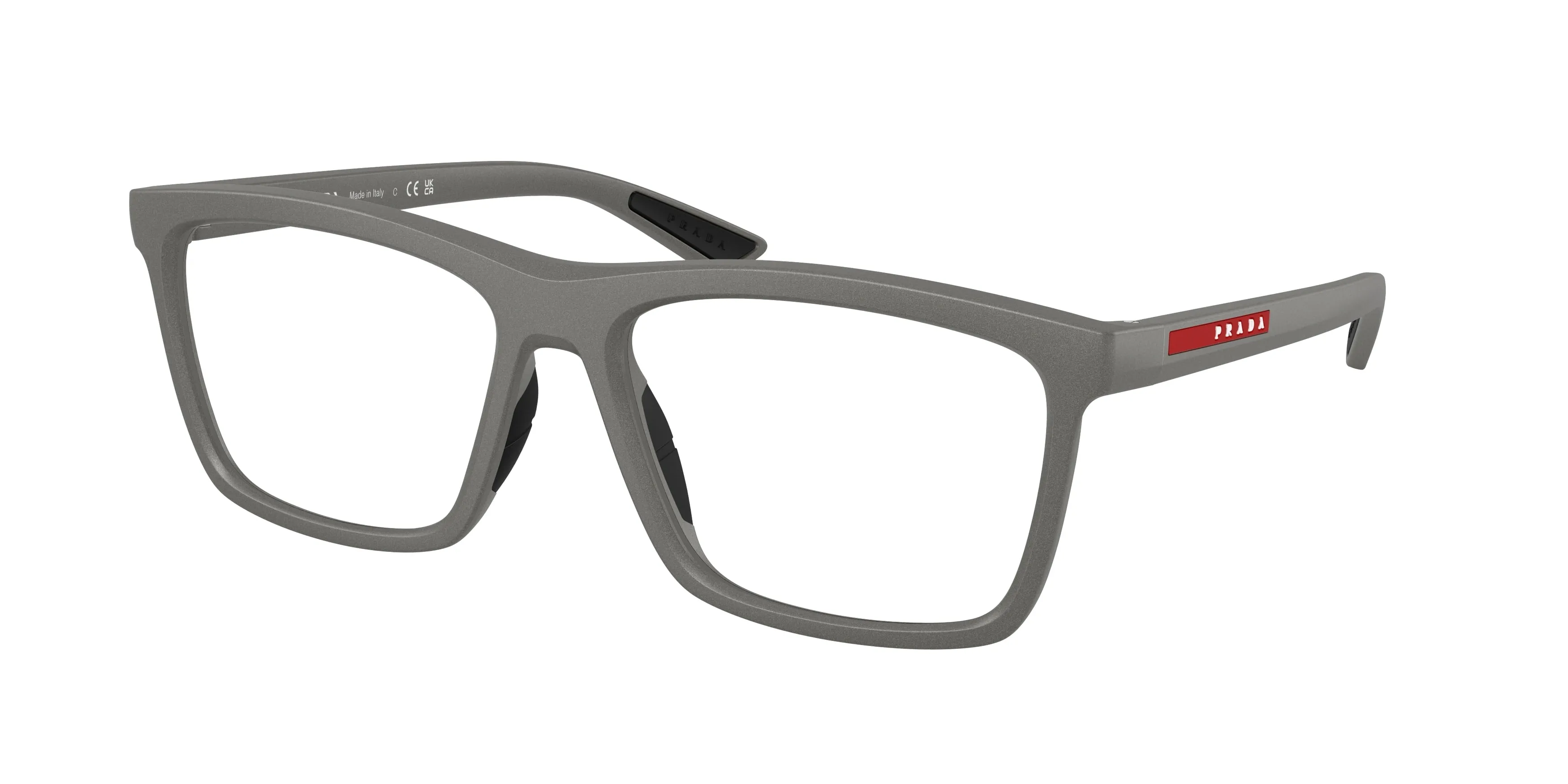 Prada Linea Rossa PS 01TV 16X1O1 Montature da vista Iniettato Grigio Trasparente Pillow Normale - immagine 1