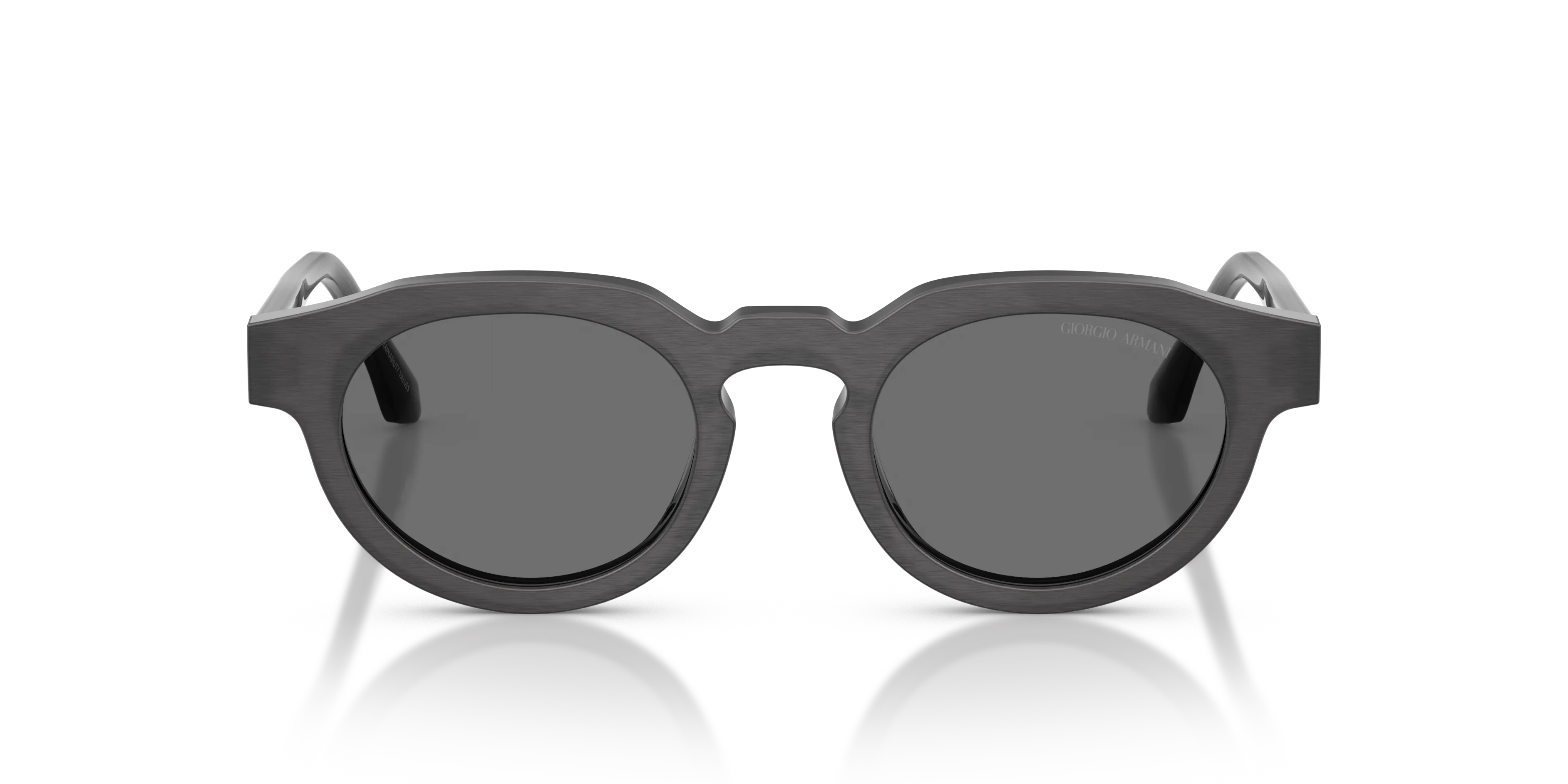 Giorgio Armani AR8255U 639587 Occhiali da sole Acetato Tartaruga Grigio Rotonda Normale - immagine 3
