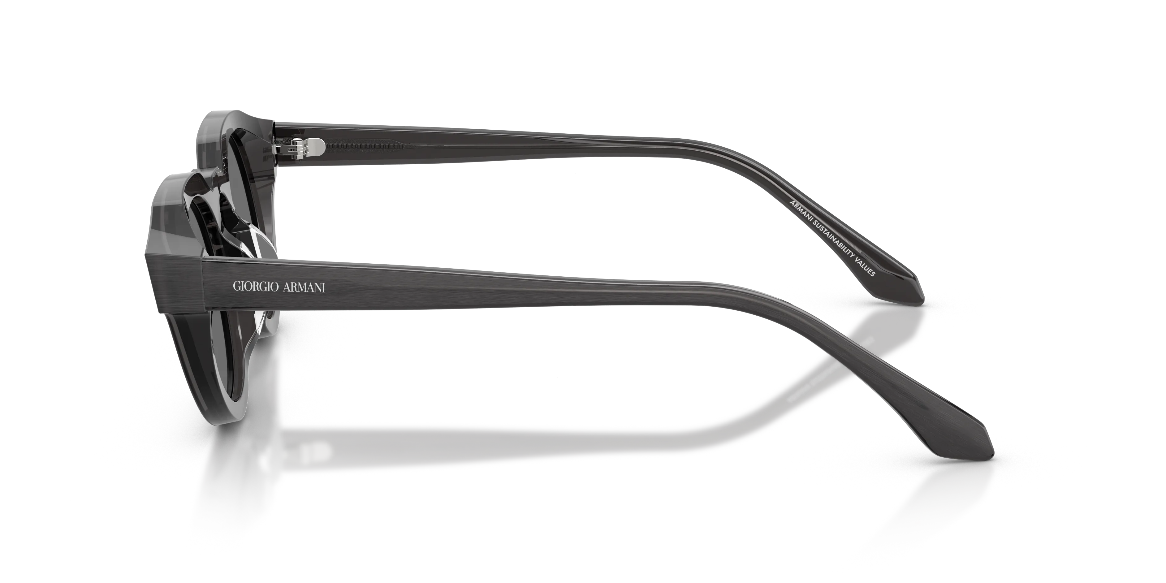 Giorgio Armani AR8255U 639587 Occhiali da sole Acetato Tartaruga Grigio Rotonda Normale - immagine 4