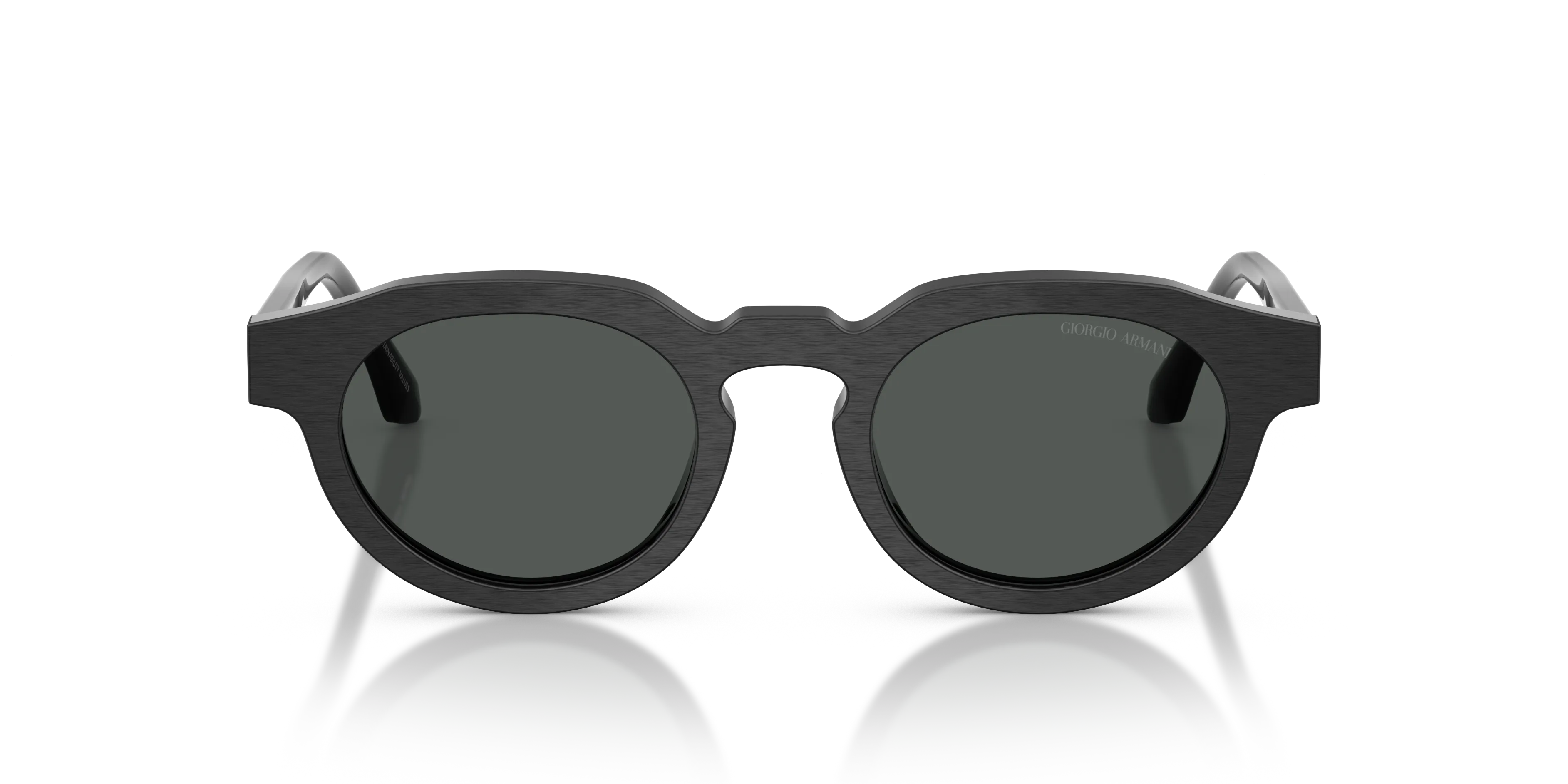 Giorgio Armani AR8255U 500987 Occhiali da sole Acetato Nero Grigio Rotonda Normale - immagine 3