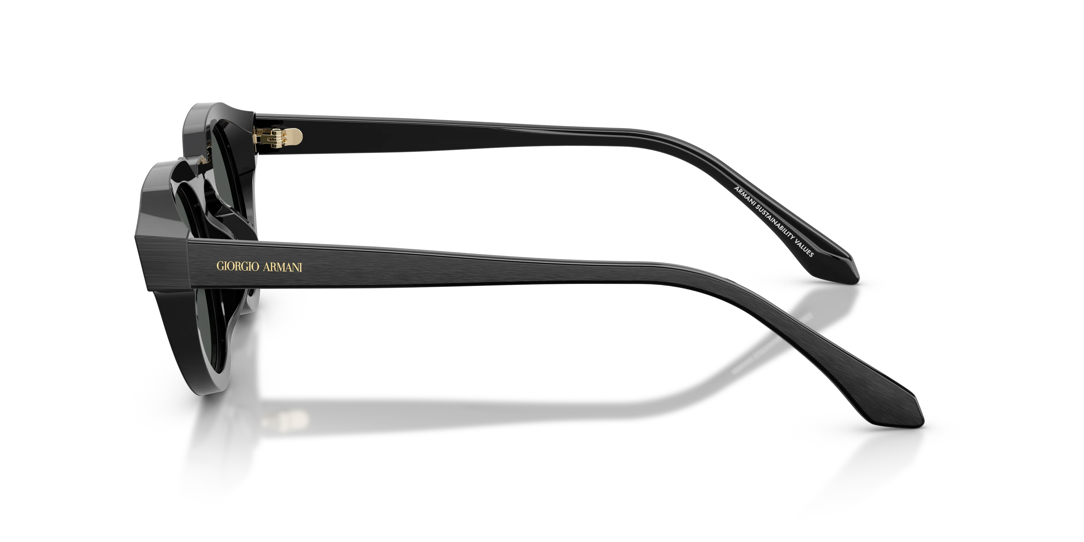 Giorgio Armani AR8255U 500987 Occhiali da sole Acetato Nero Grigio Rotonda Normale - immagine 4