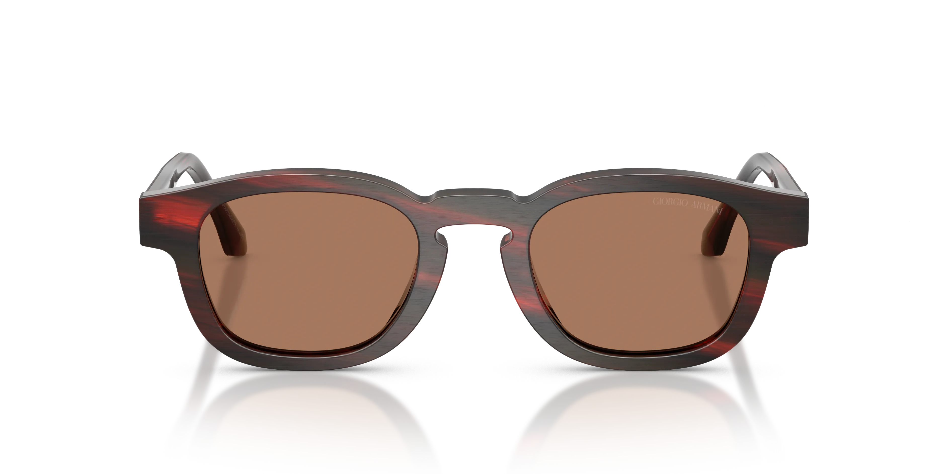 Giorgio Armani AR8254U 639273 Occhiali da sole Acetato Rosso Marrone Pillow Normale - immagine 3