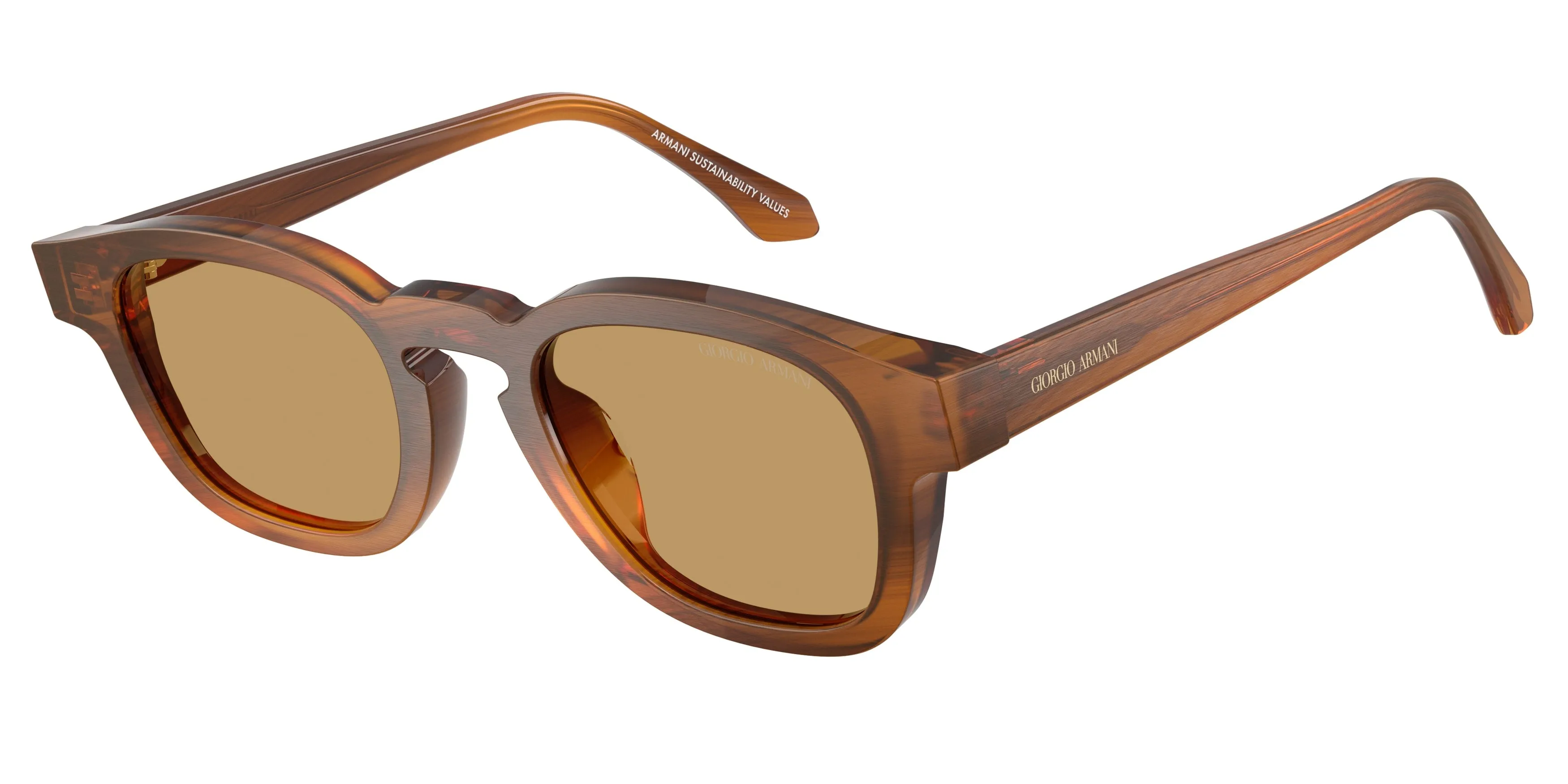Giorgio Armani AR8254U 616373 Occhiali da sole Acetato Tartaruga Marrone Pillow Normale - immagine 1