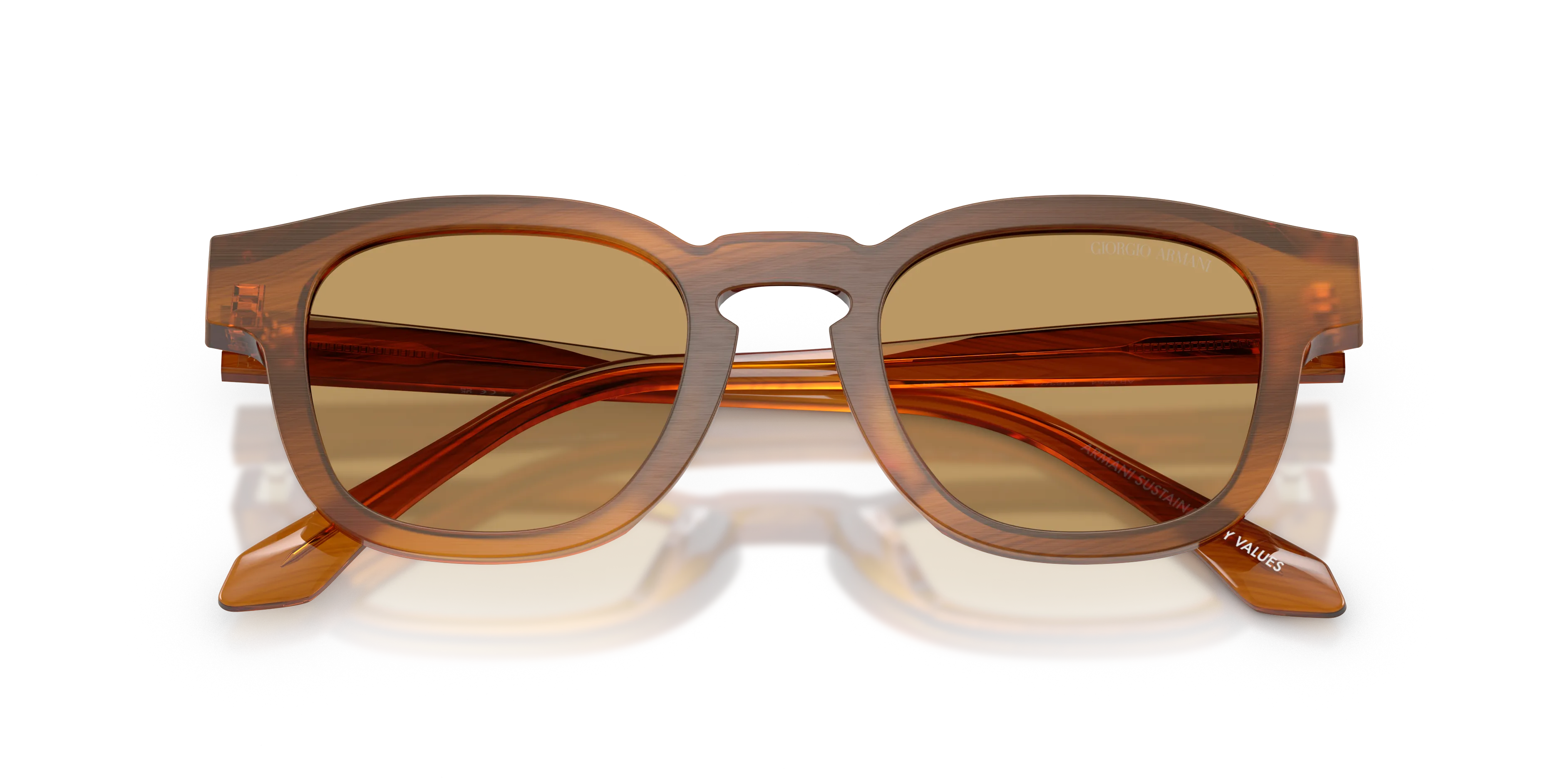 Giorgio Armani AR8254U 616373 Occhiali da sole Acetato Tartaruga Marrone Pillow Normale - immagine 2