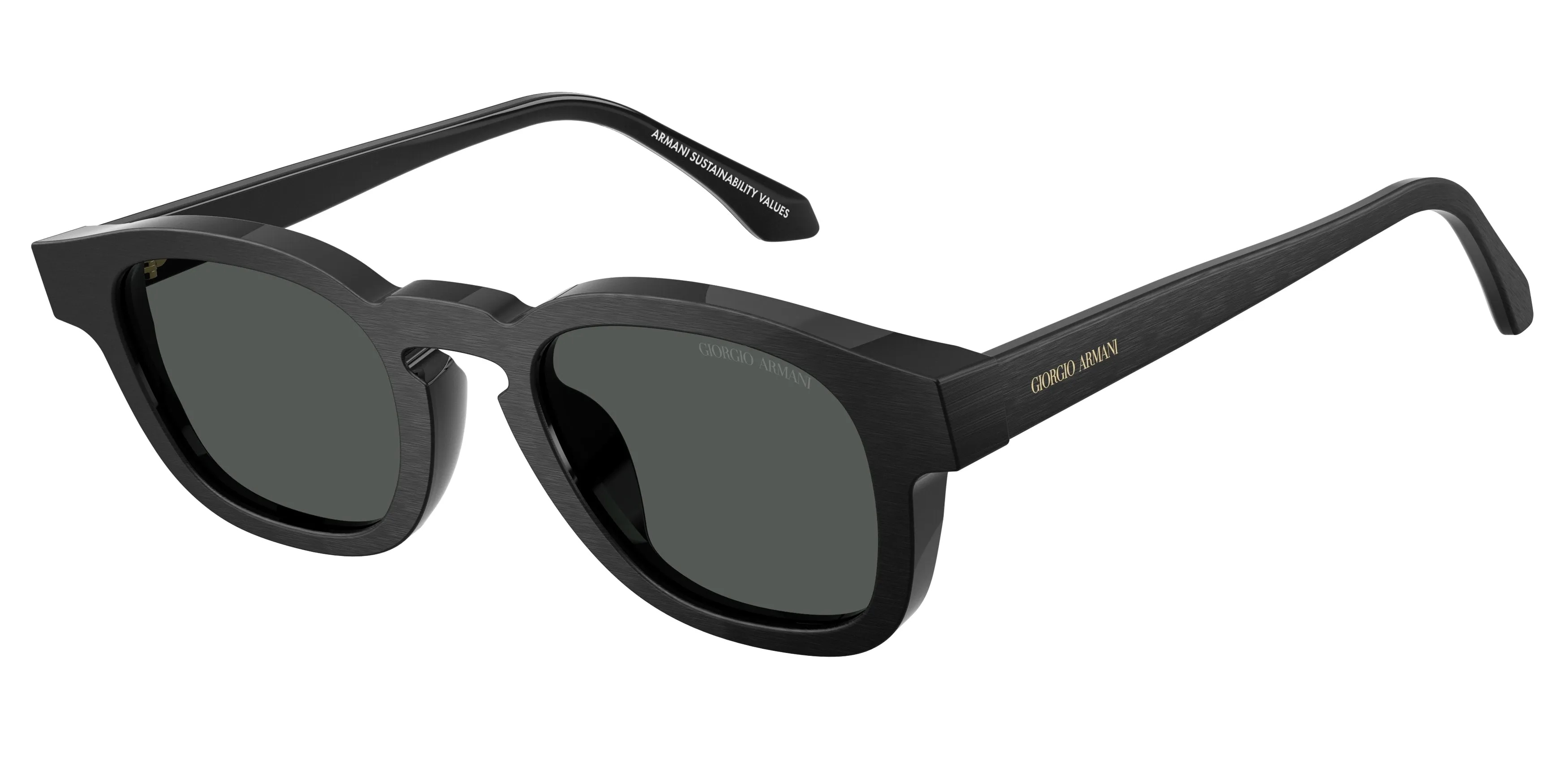 Giorgio Armani AR8254U 500987 Occhiali da sole Acetato Nero Grigio Pillow Normale - immagine 1