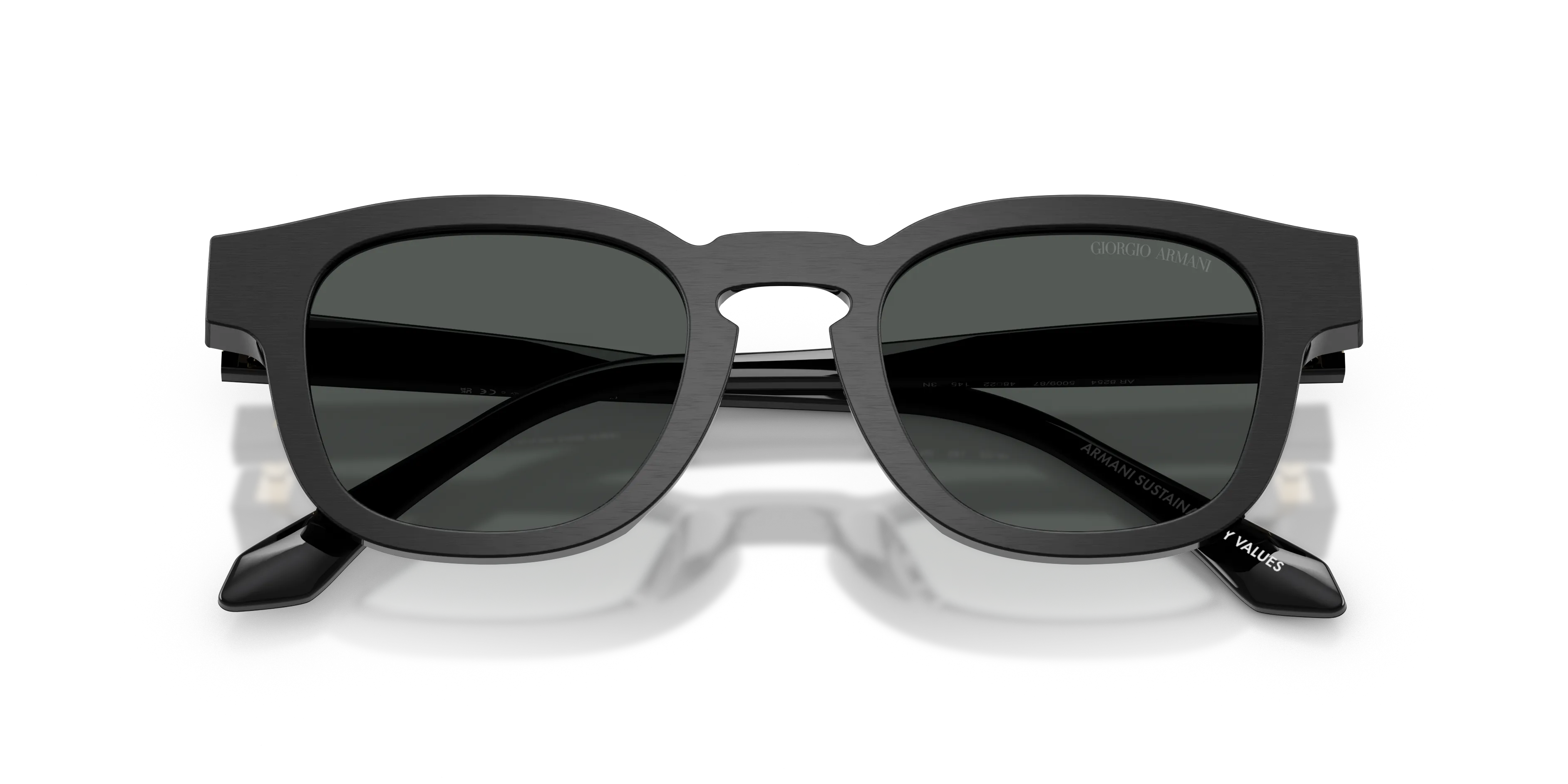 Giorgio Armani AR8254U 500987 Occhiali da sole Acetato Nero Grigio Pillow Normale - immagine 2