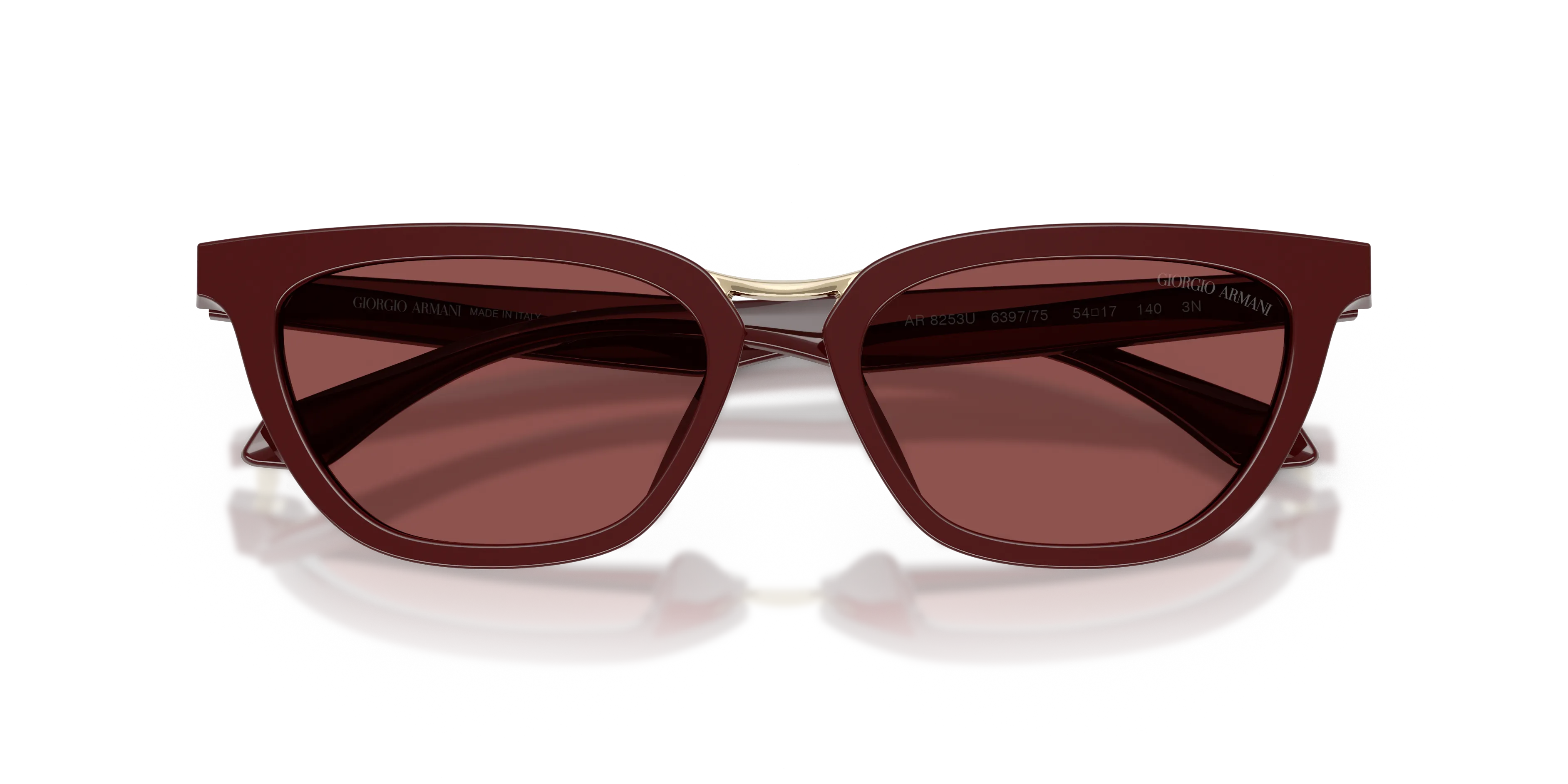 Giorgio Armani AR8253U 639775 Occhiali da sole Acetato Viola Viola Farfalla Normale - immagine 2