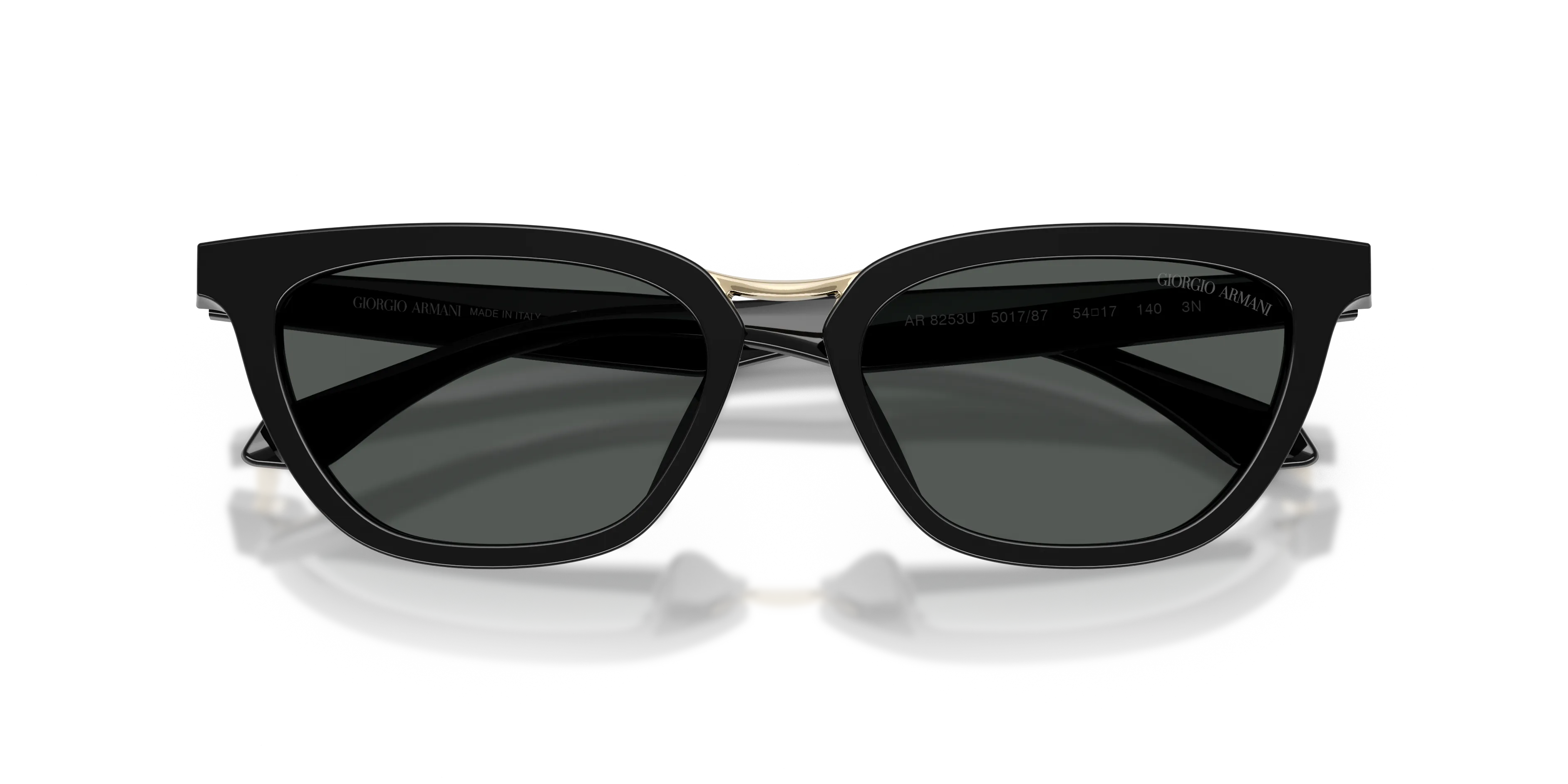Giorgio Armani AR8253U 501787 Occhiali da sole Acetato Nero Grigio Farfalla Normale - immagine 2