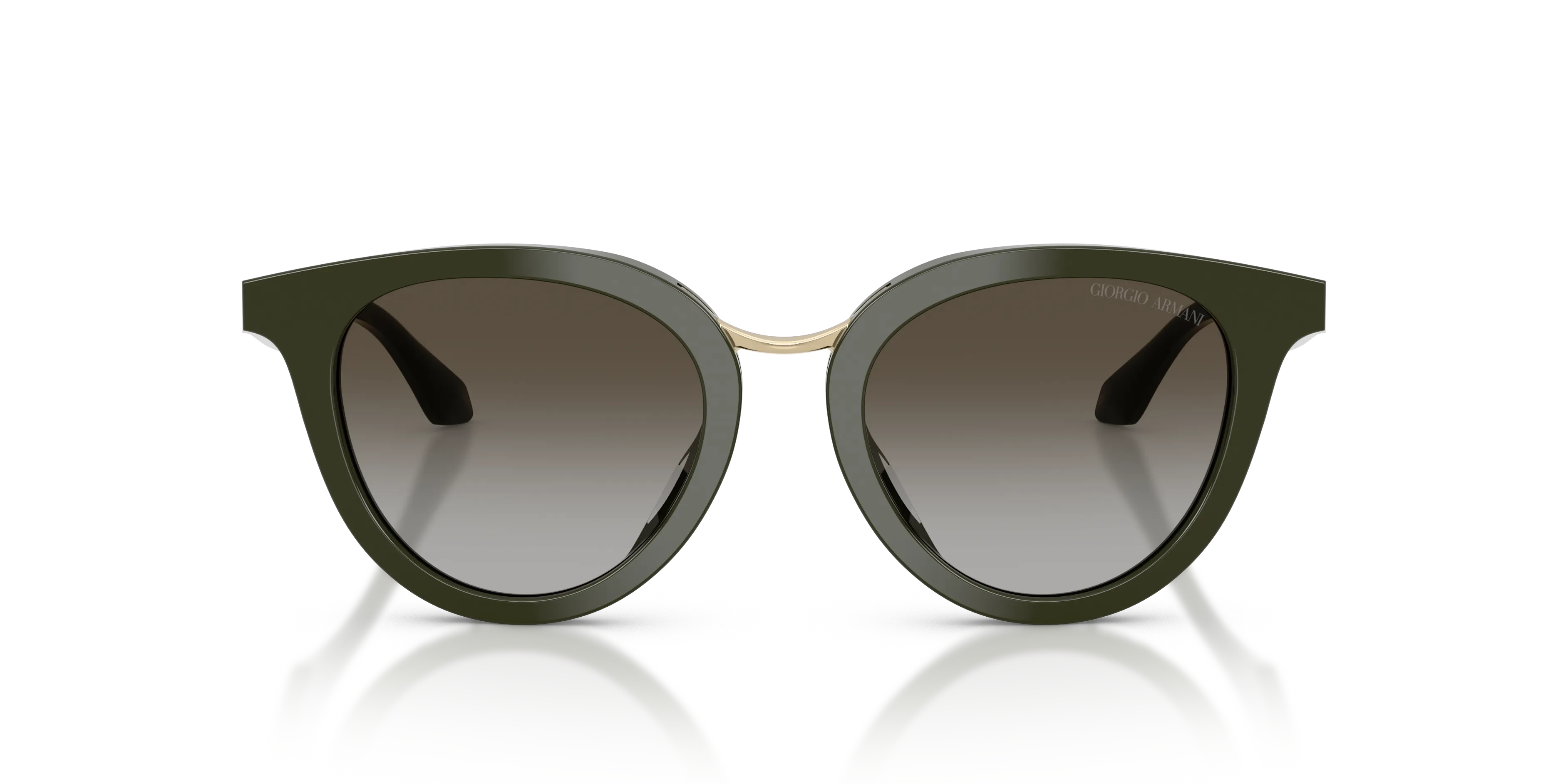 Giorgio Armani AR8252U 640013 Occhiali da sole Acetato Verde Grigio Rotonda Normale Sfumato - immagine 3
