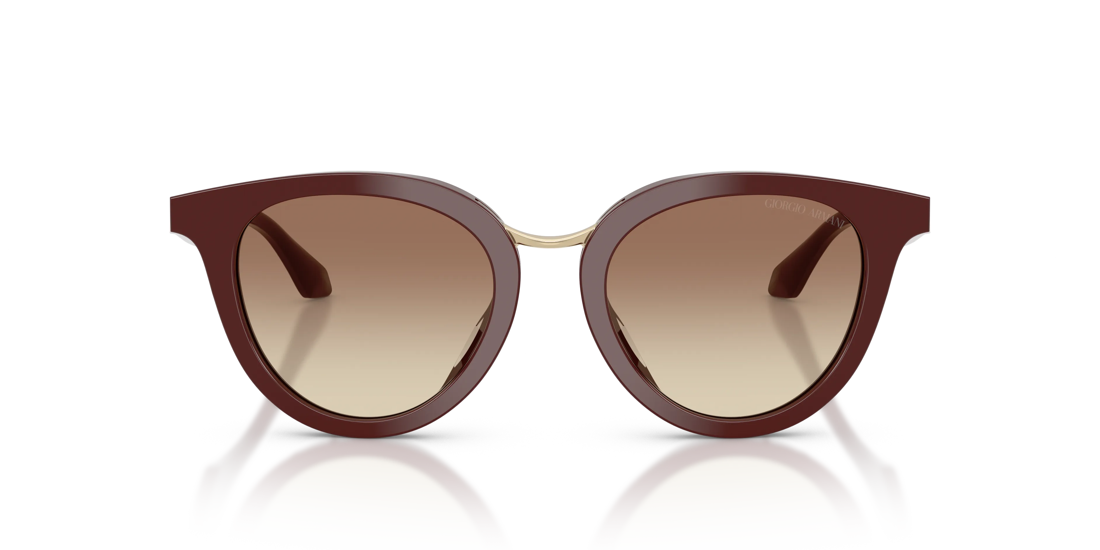 Giorgio Armani AR8252U 639913 Occhiali da sole Acetato Viola Marrone Rotonda Normale Sfumato - immagine 3