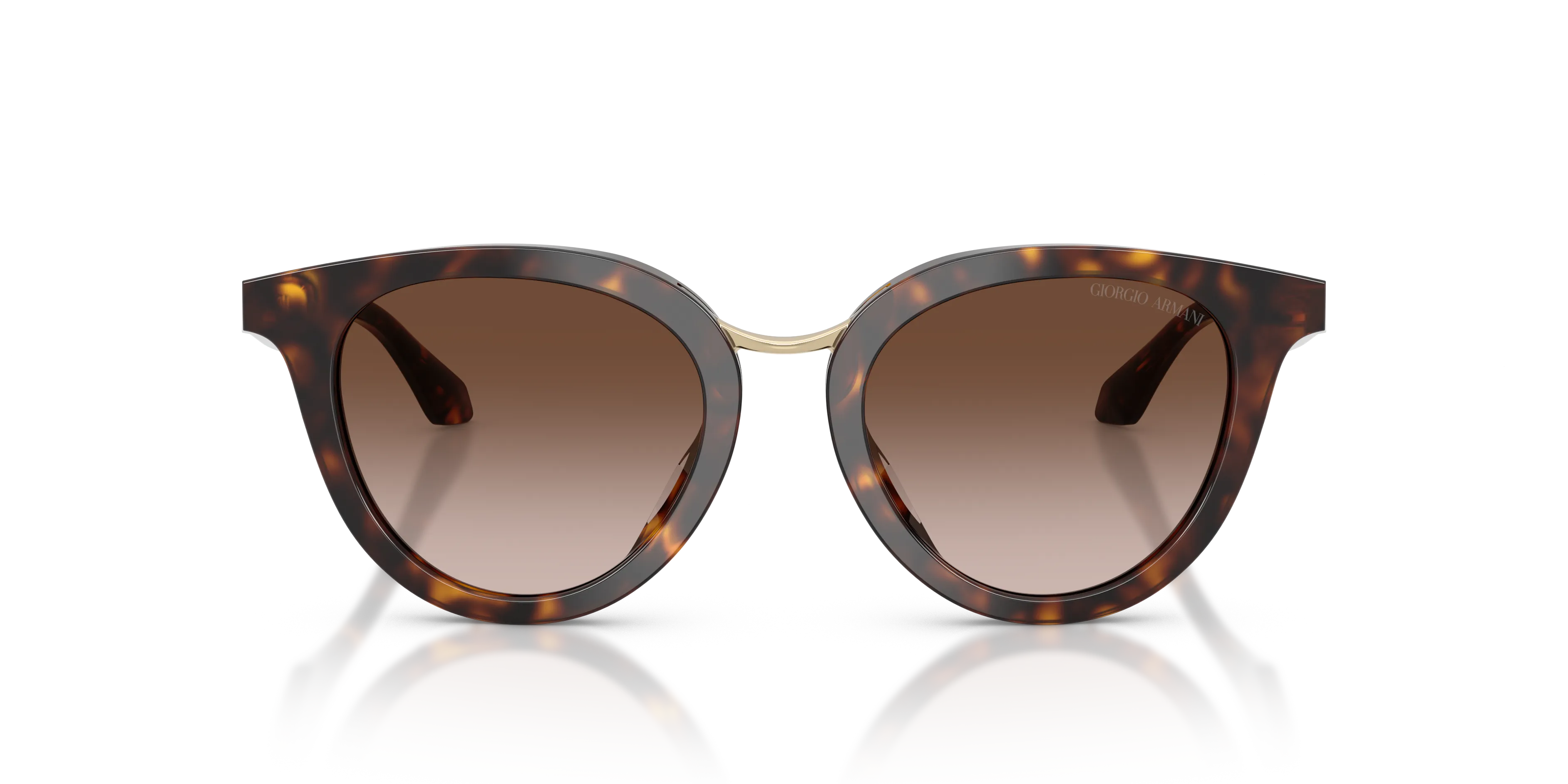 Giorgio Armani AR8252U 612413 Occhiali da sole Acetato Tartaruga Marrone Rotonda Normale Sfumato - immagine 3