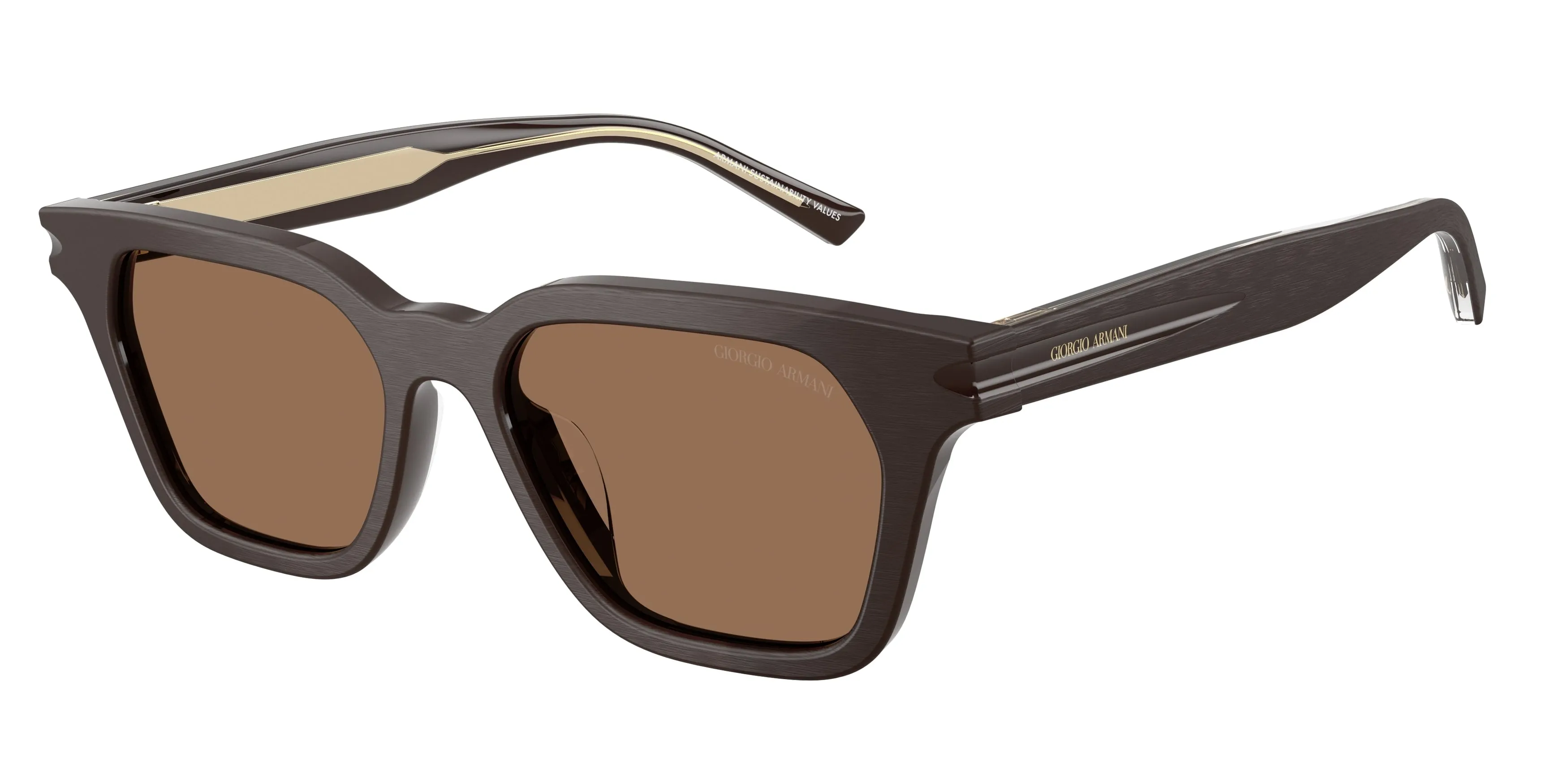Giorgio Armani AR8251U 640273 Occhiali da sole Acetato Marrone Marrone Pillow Normale - immagine 1