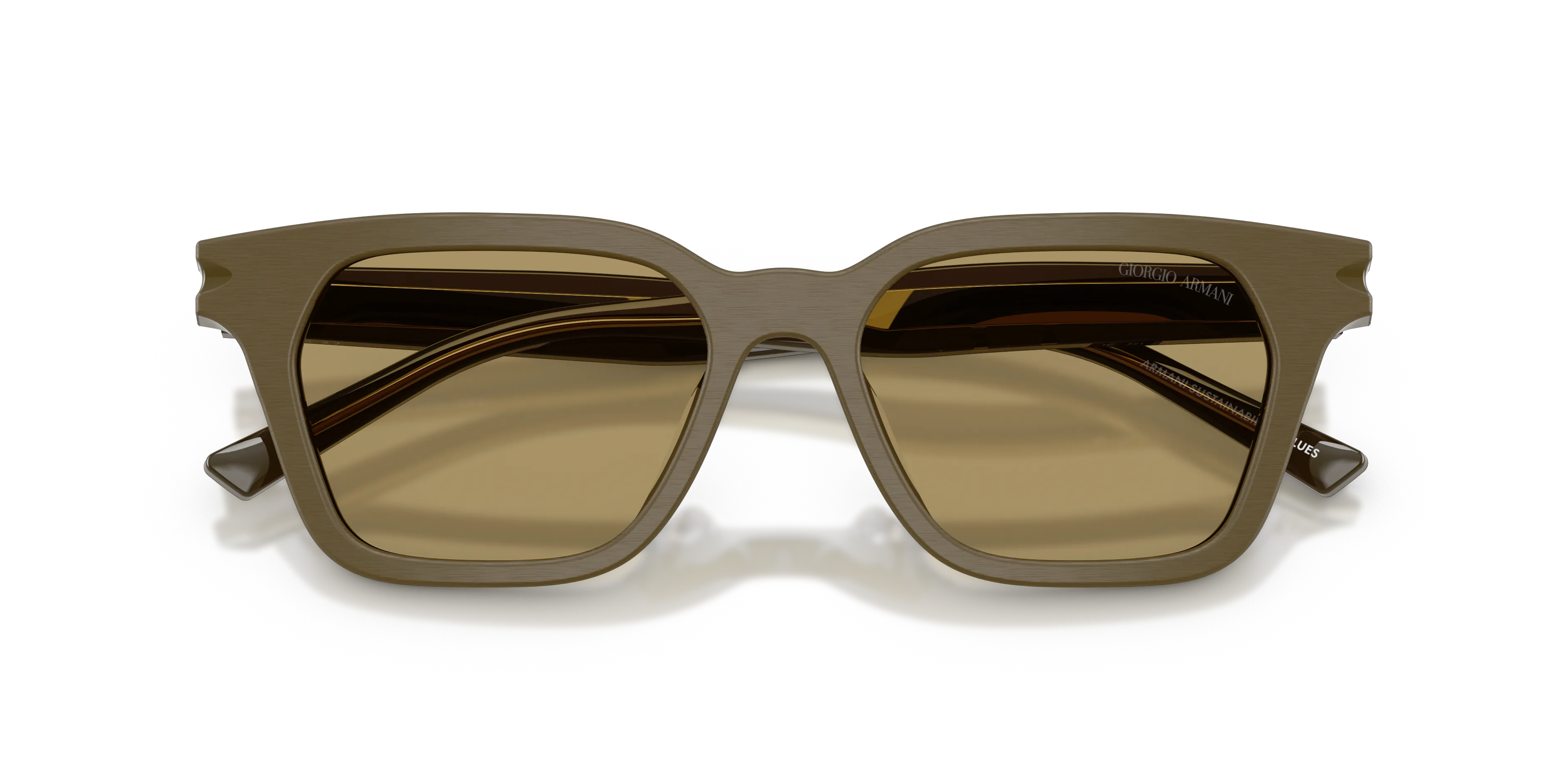 Giorgio Armani AR8251U 6401/2 Occhiali da sole Acetato Verde Verde Pillow Normale - immagine 2