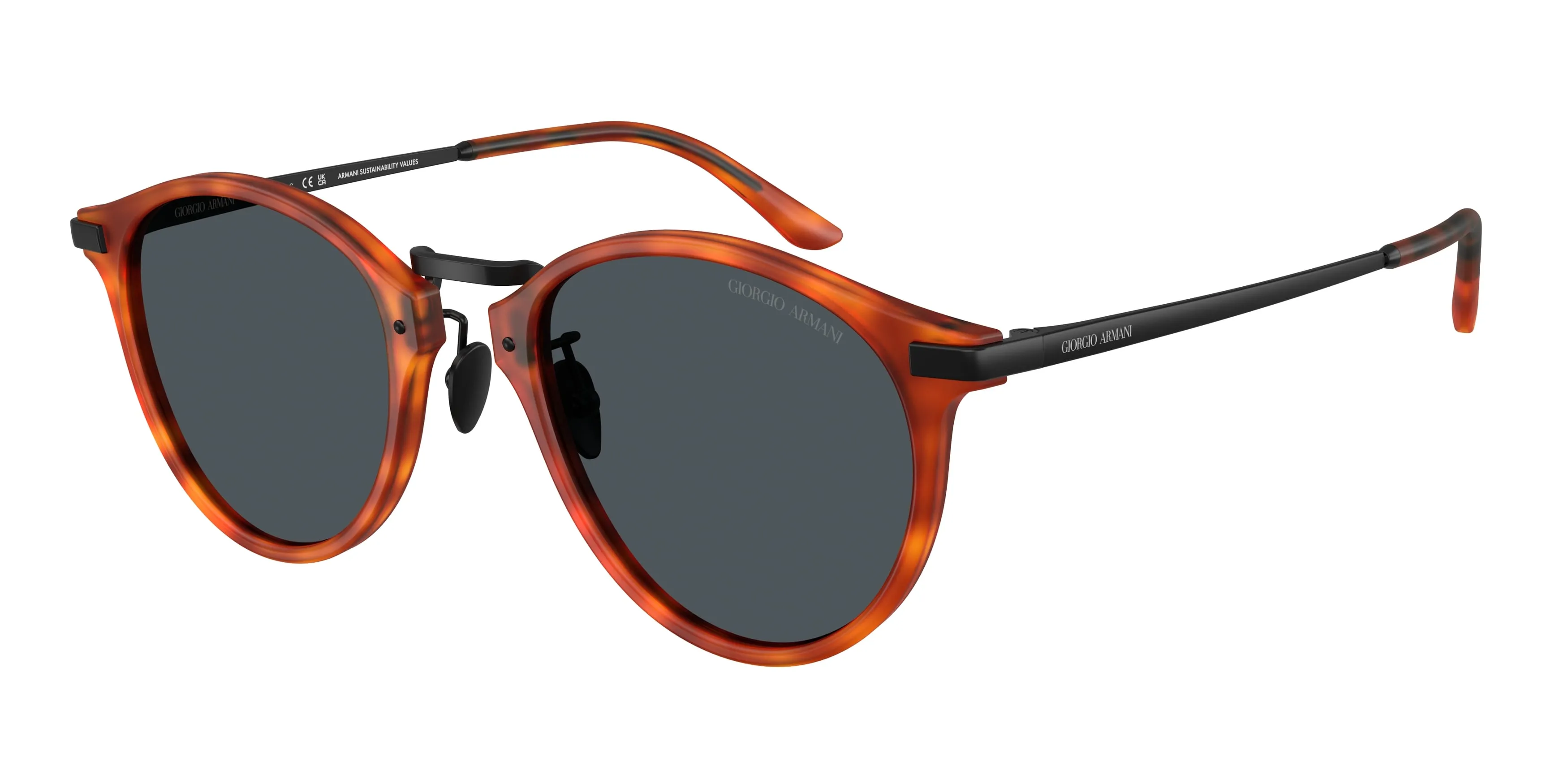 Giorgio Armani AR8250 6404R5 Occhiali da sole Acetato Marrone Blu Pantos Normale - immagine 1