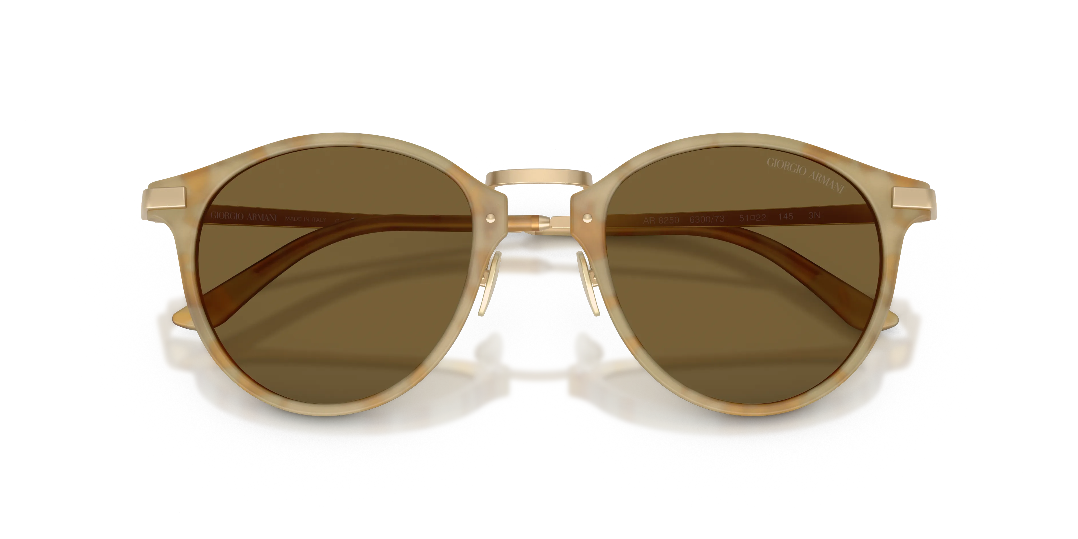 Giorgio Armani AR8250 630073 Occhiali da sole Acetato Beige Marrone Pantos Normale - immagine 2