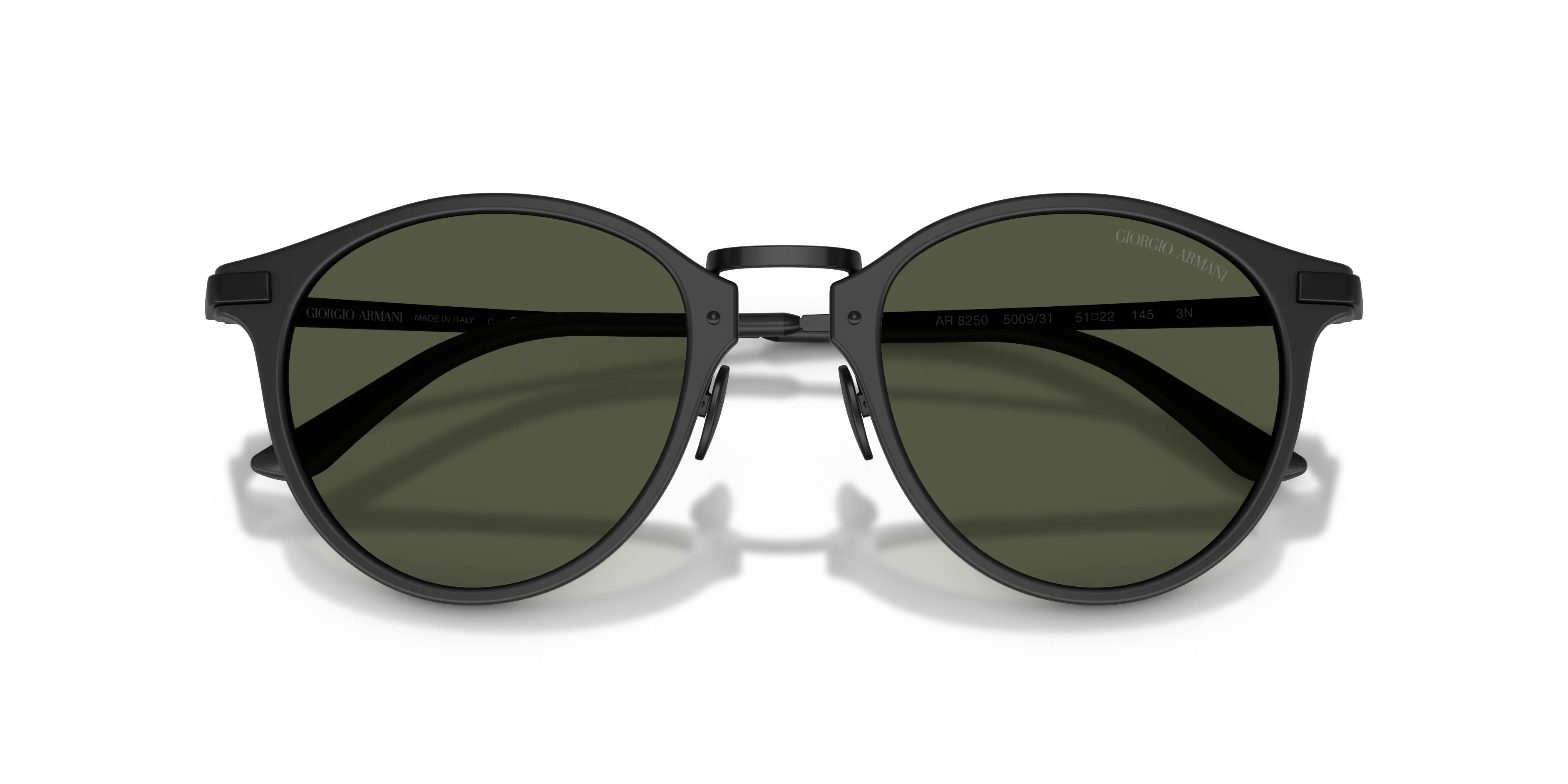 Giorgio Armani AR8250 500931 Occhiali da sole Acetato Nero Verde Pantos Normale - immagine 2