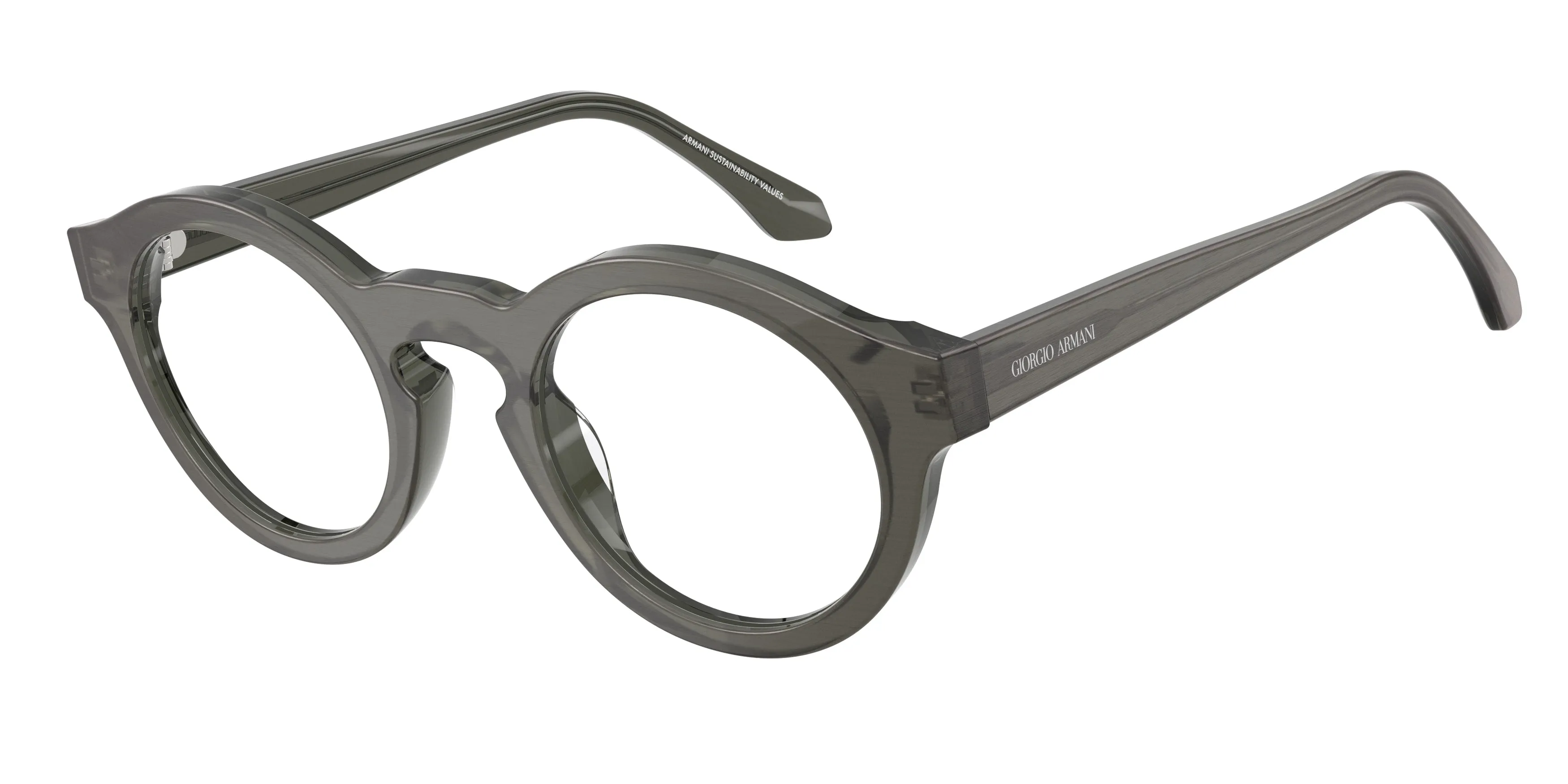 Giorgio Armani AR7292U 6396 Montature da vista Acetato Verde Trasparente Pantos Normale - immagine 1