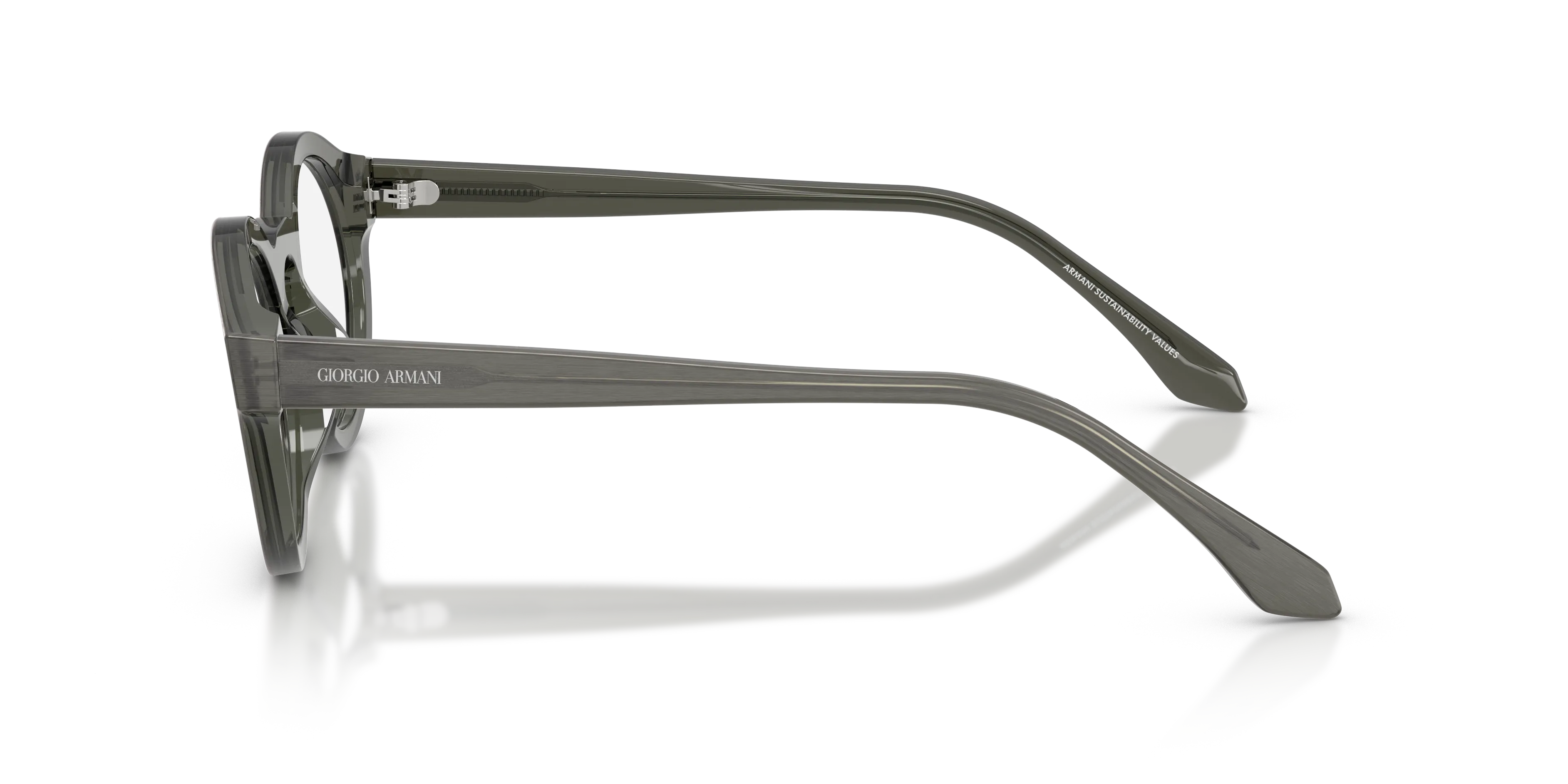 Giorgio Armani AR7292U 6396 Montature da vista Acetato Verde Trasparente Pantos Normale - immagine 4