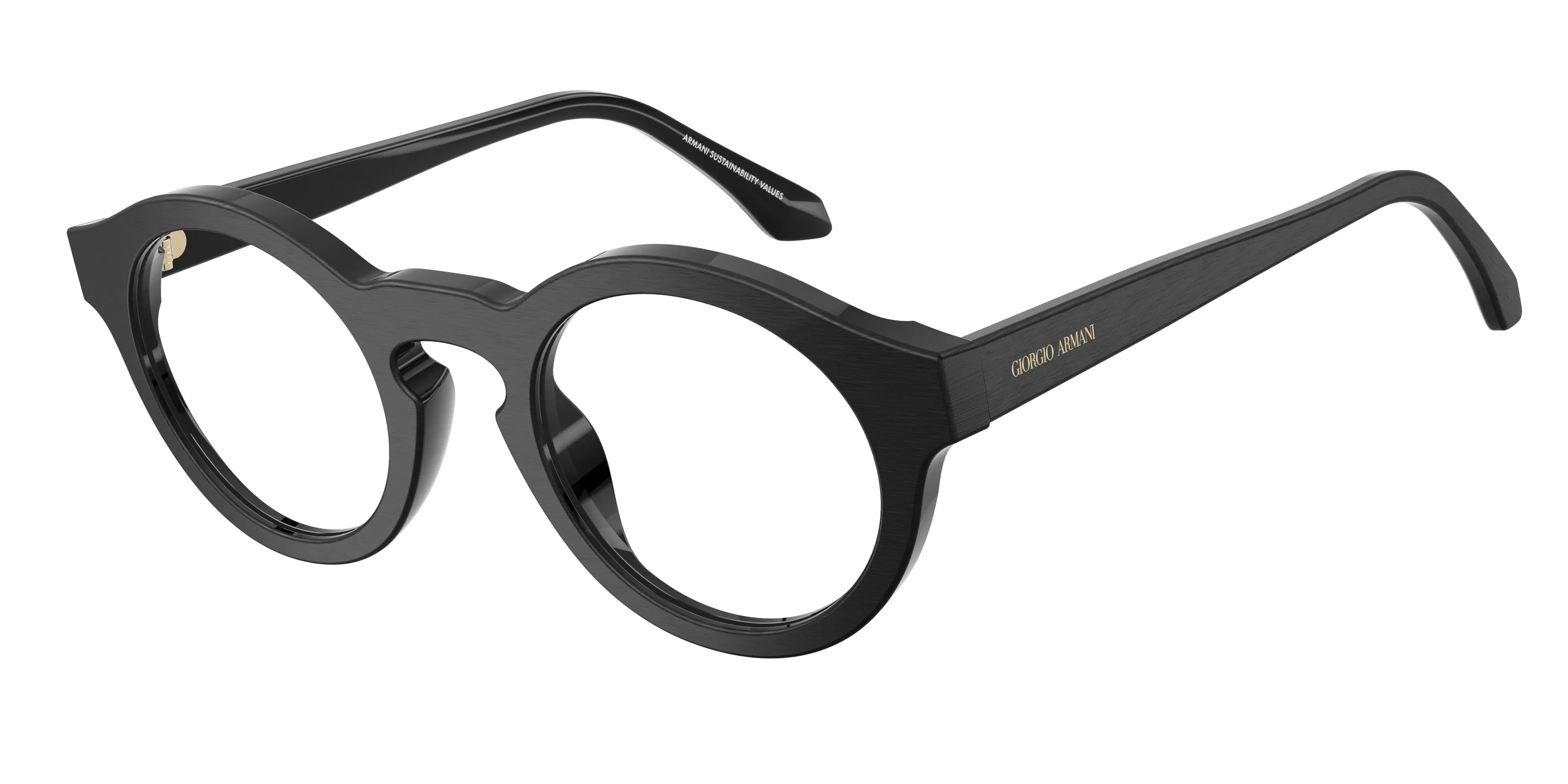 Giorgio Armani AR7292U 5009 Montature da vista Acetato Nero Trasparente Pantos Normale - immagine 1