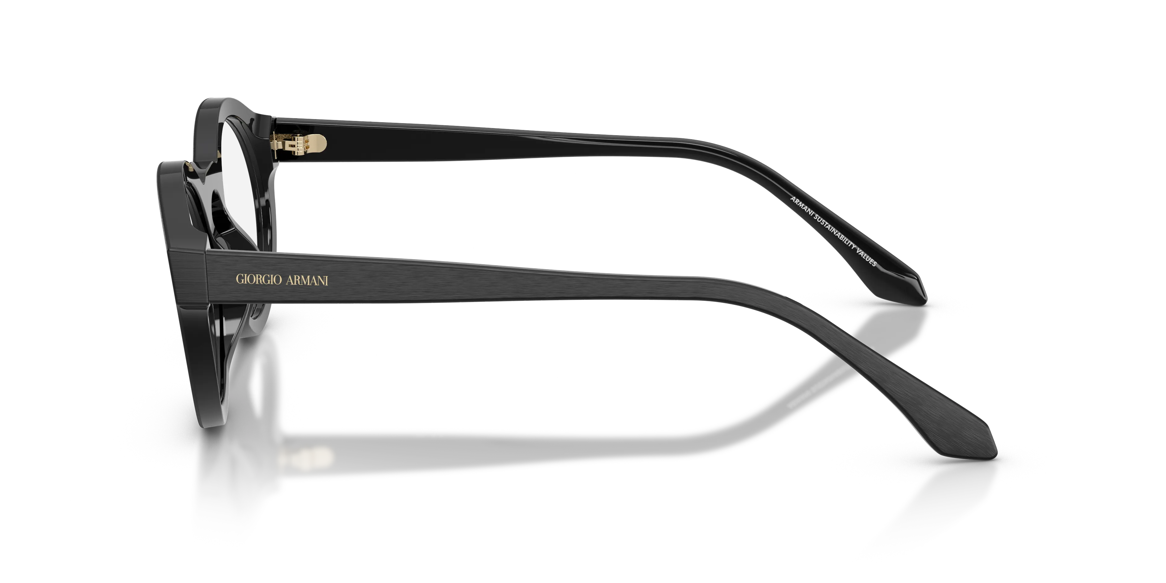 Giorgio Armani AR7292U 5009 Montature da vista Acetato Nero Trasparente Pantos Normale - immagine 4