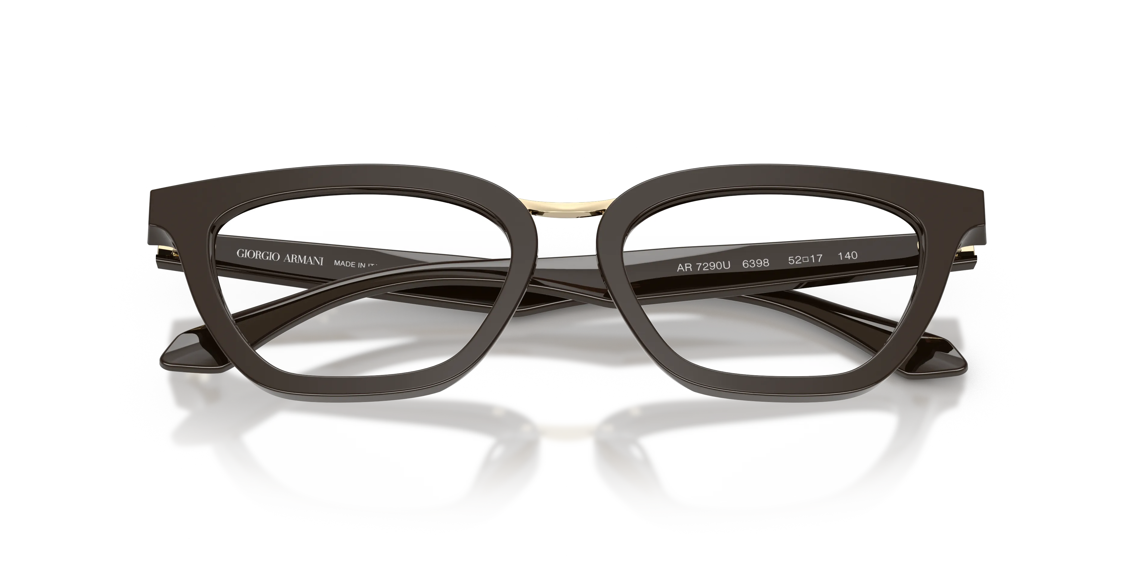 Giorgio Armani AR7290U 6398 Montature da vista Acetato Marrone Trasparente Farfalla Normale - immagine 2