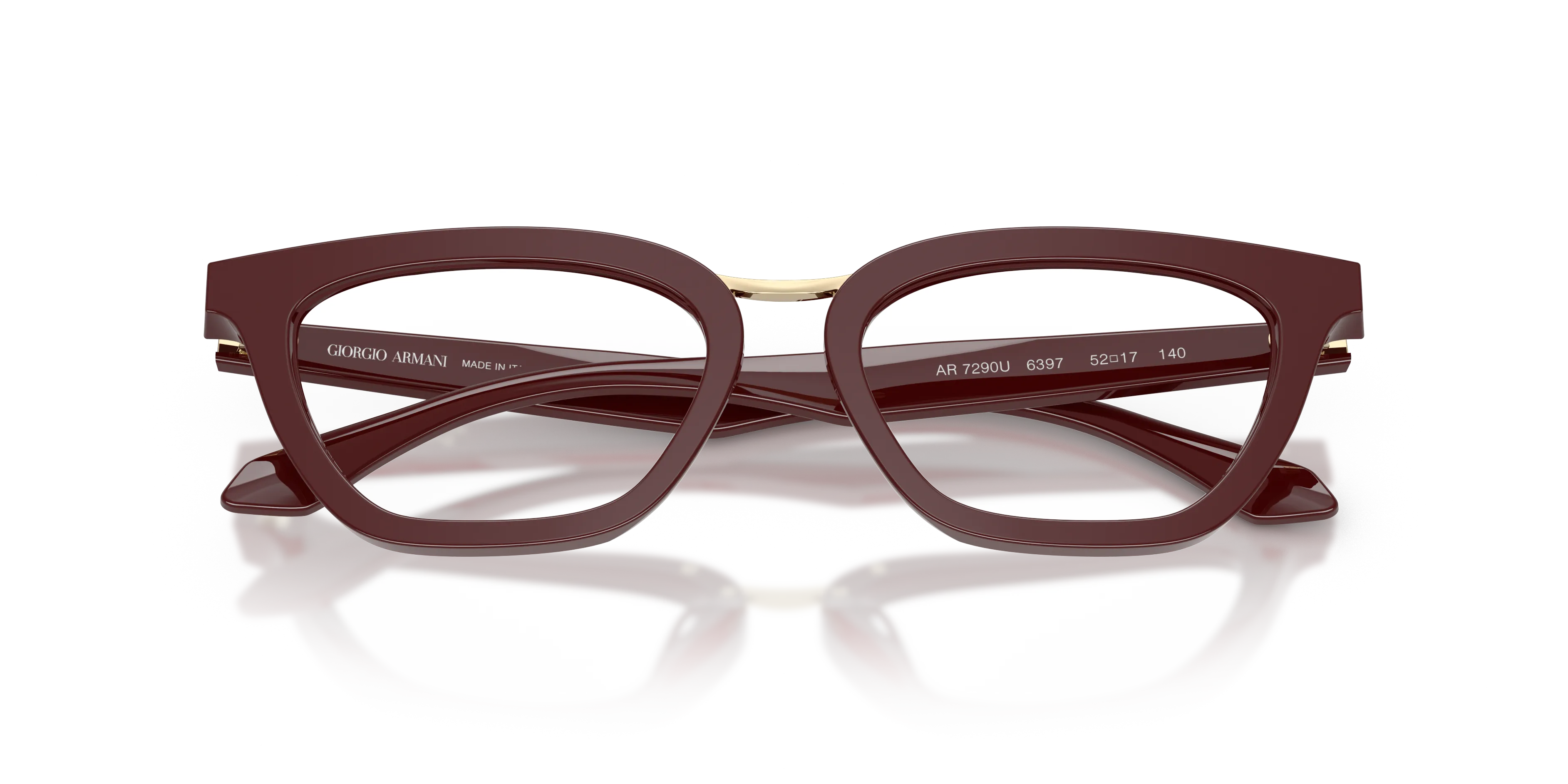 Giorgio Armani AR7290U 6397 Montature da vista Acetato Viola Trasparente Farfalla Normale - immagine 2