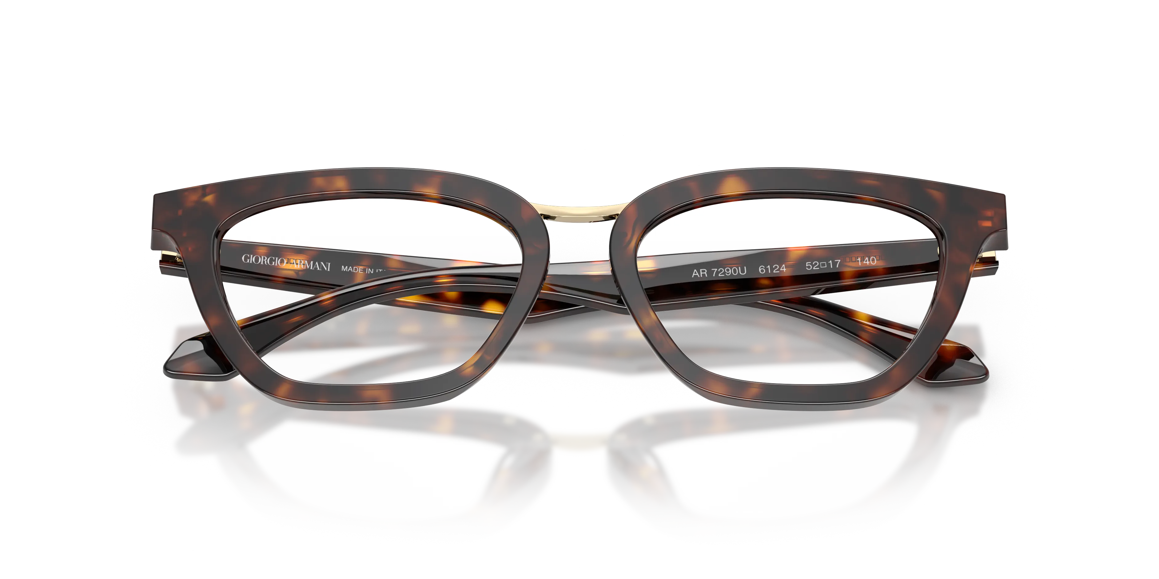 Giorgio Armani AR7290U 6124 Montature da vista Acetato Tartaruga Trasparente Farfalla Normale - immagine 2