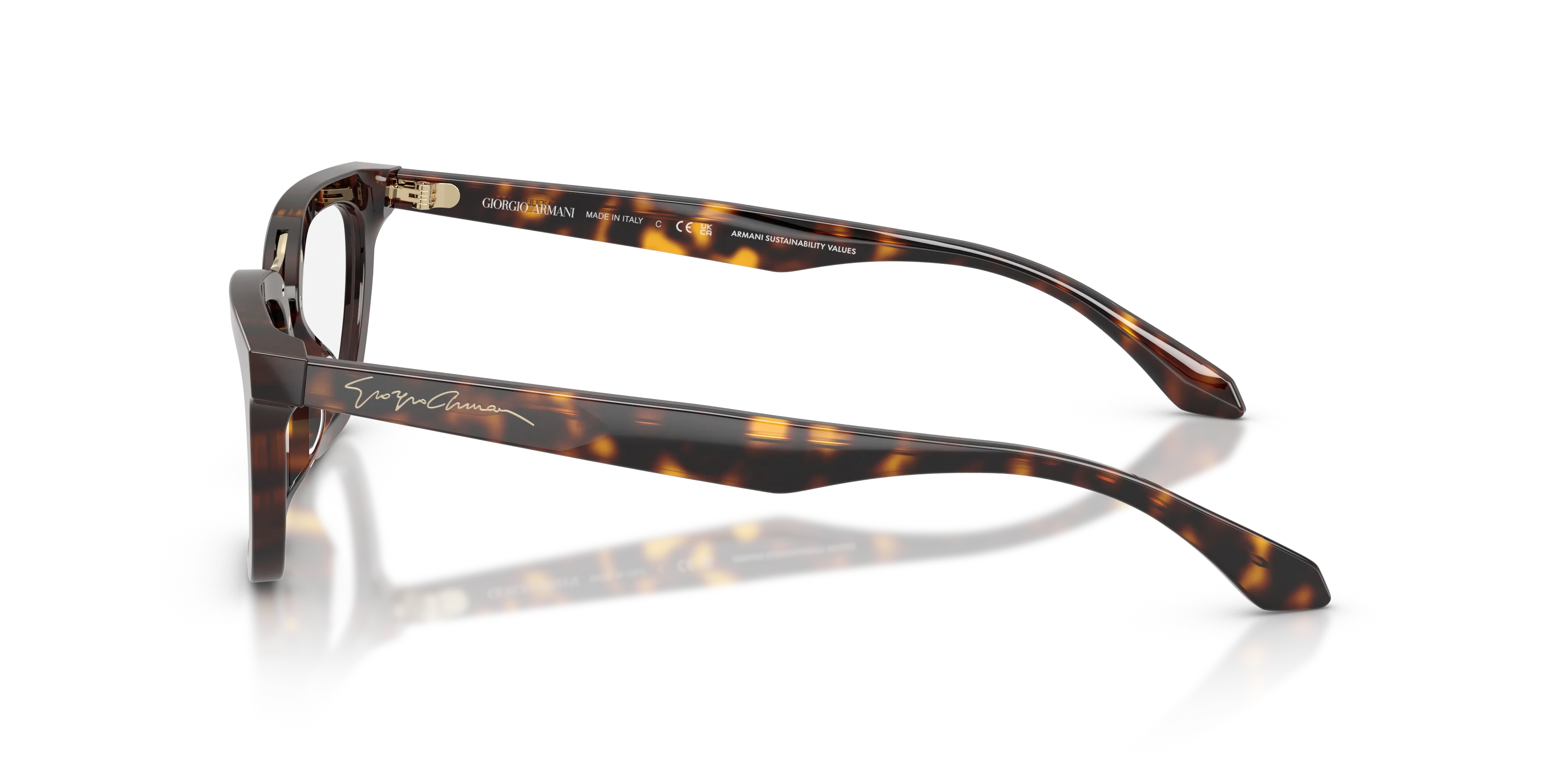 Giorgio Armani AR7290U 6124 Montature da vista Acetato Tartaruga Trasparente Farfalla Normale - immagine 4