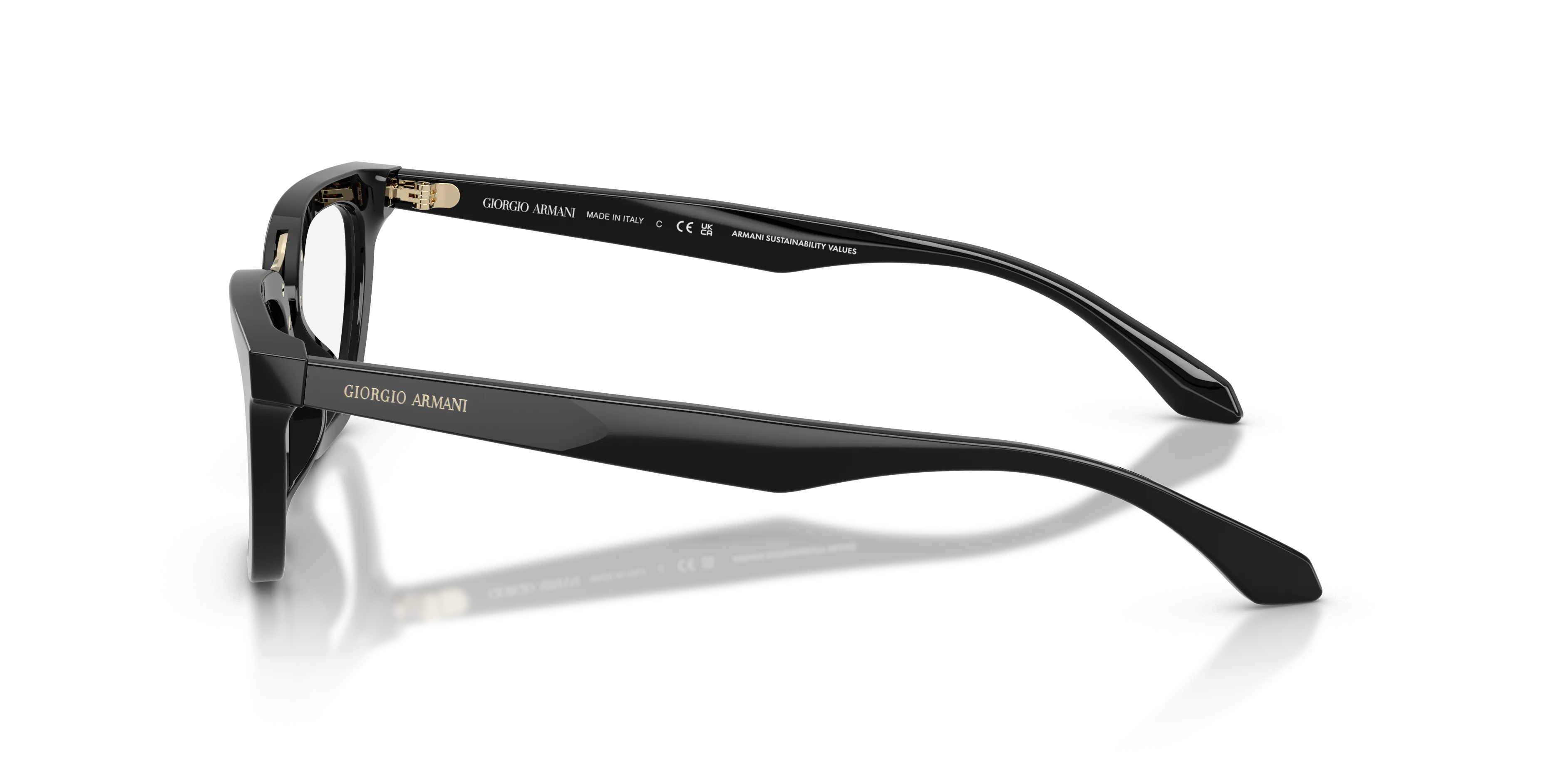 Giorgio Armani AR7290U 5017 Montature da vista Acetato Nero Trasparente Farfalla Normale - immagine 4
