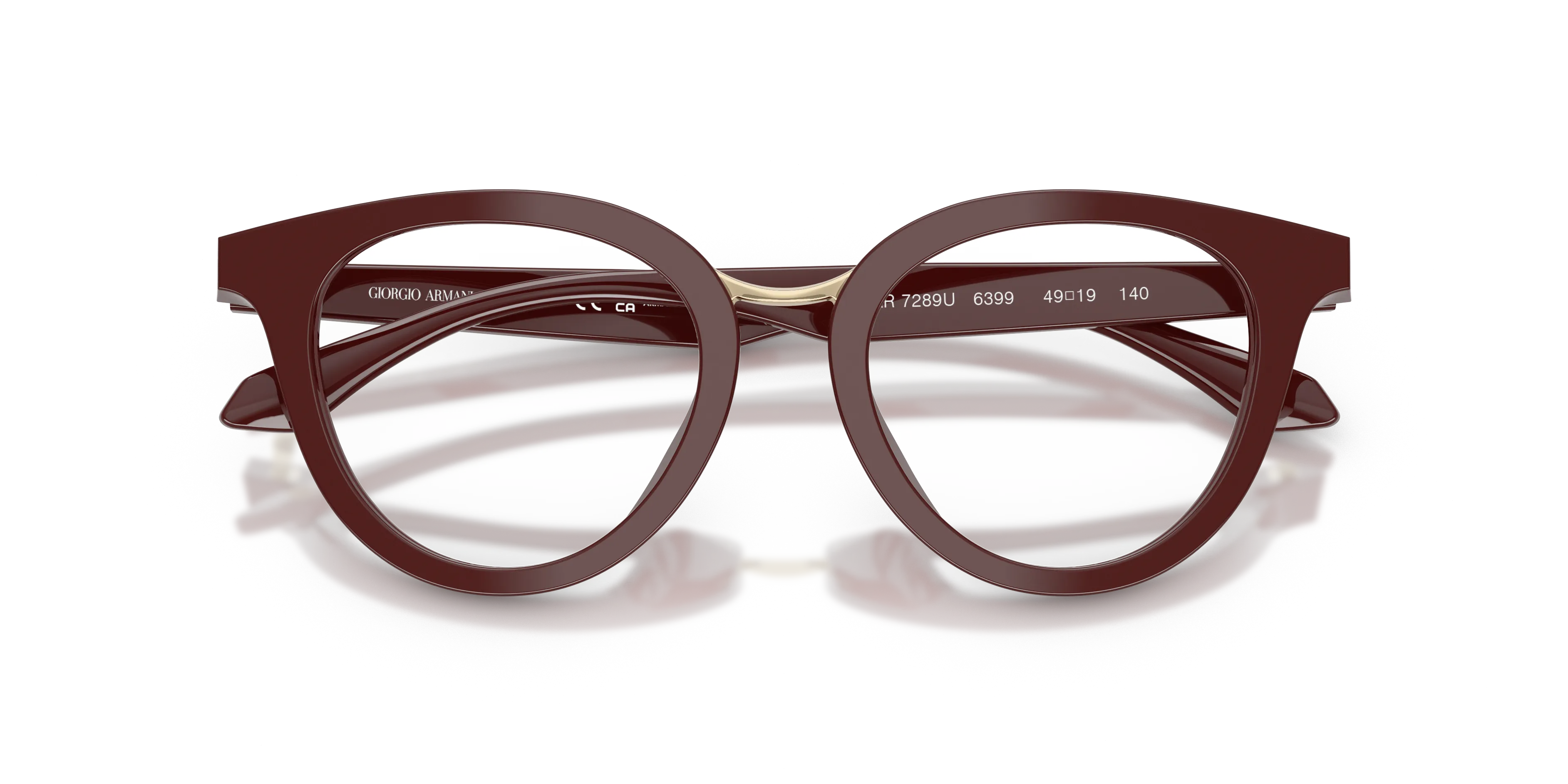 Giorgio Armani AR7289U 6399 Montature da vista Acetato Viola Trasparente Rotonda Normale - immagine 2