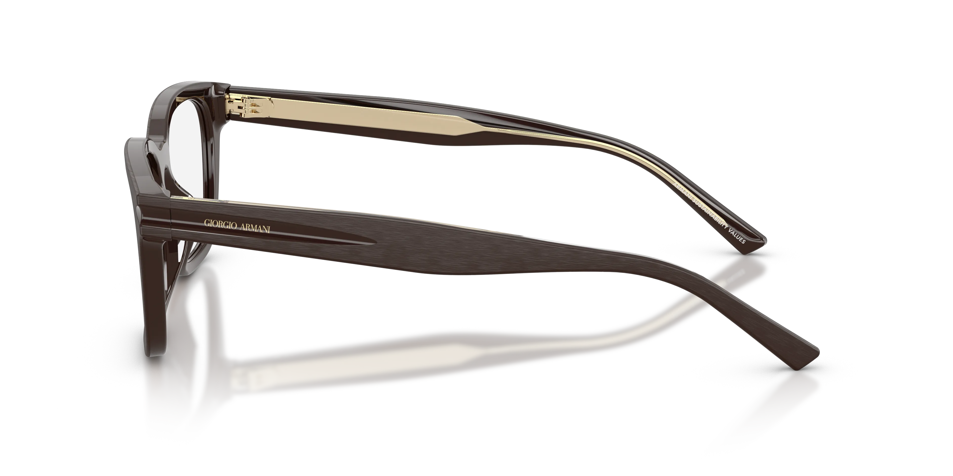 Giorgio Armani AR7288U 6402 Montature da vista Acetato Marrone Trasparente Pillow Normale - immagine 4