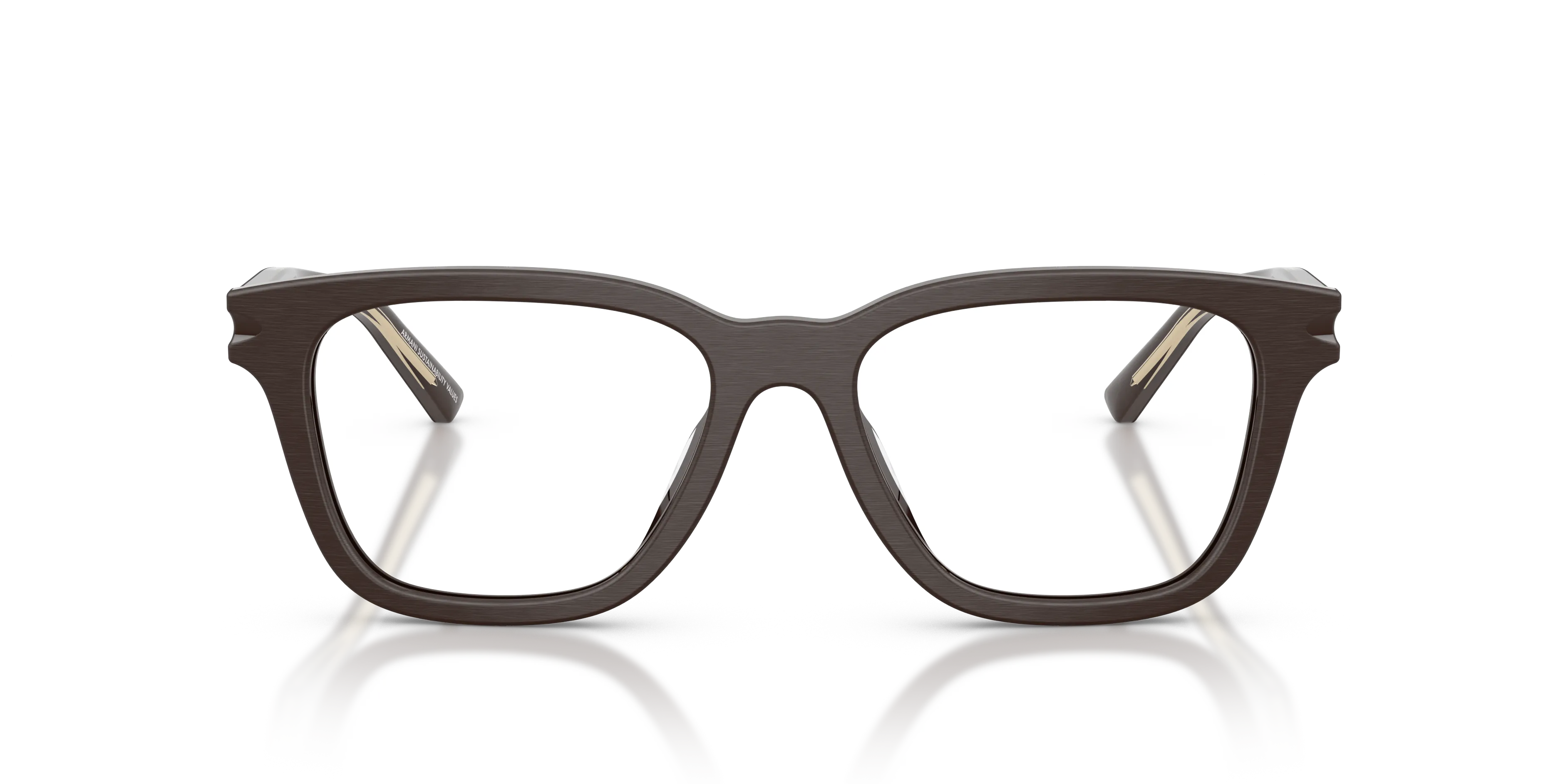 Giorgio Armani AR7288U 6402 Montature da vista Acetato Marrone Trasparente Pillow Normale - immagine 3