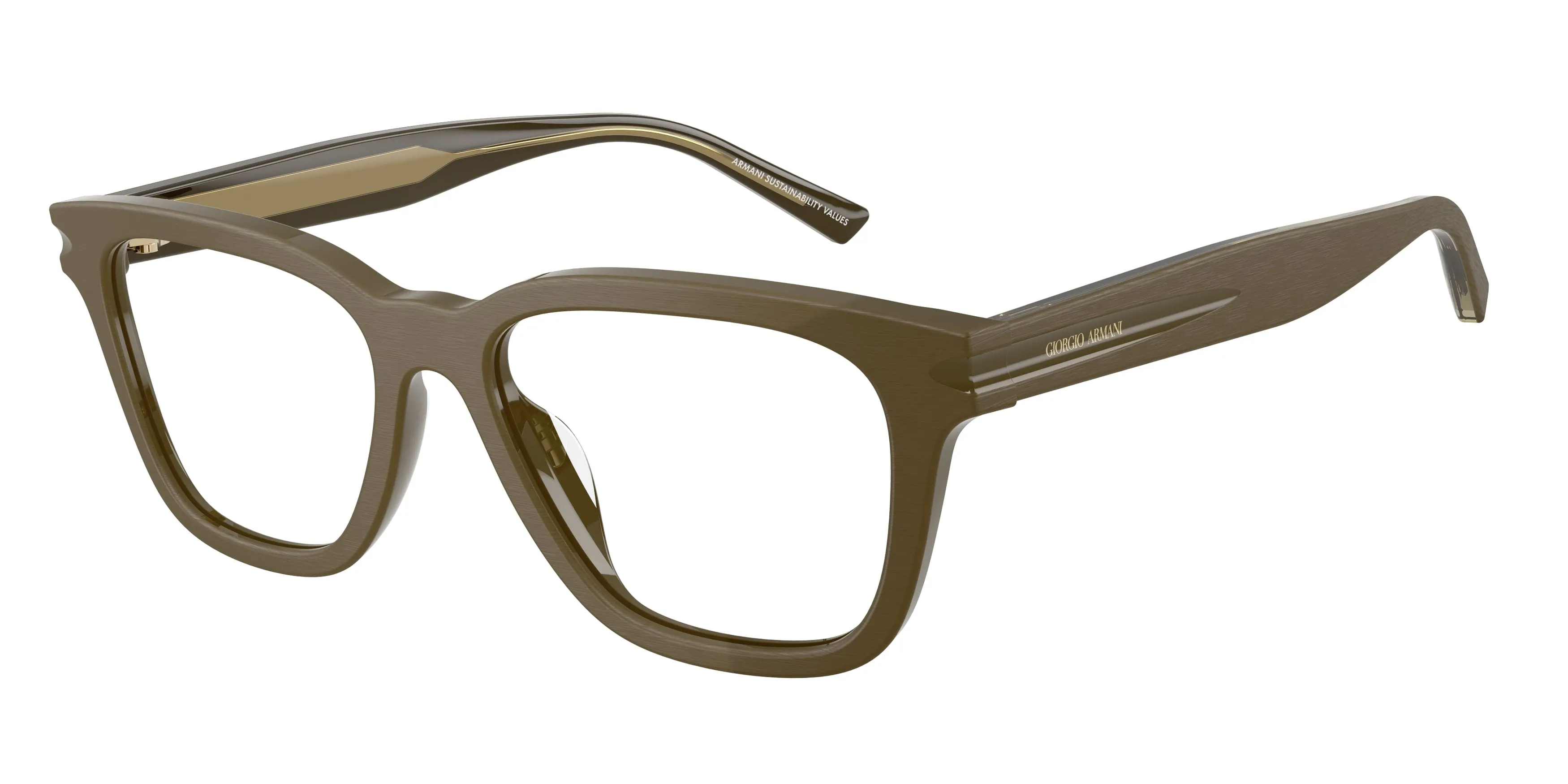 Giorgio Armani AR7288U 6401 Montature da vista Acetato Verde Trasparente Pillow Normale - immagine 1
